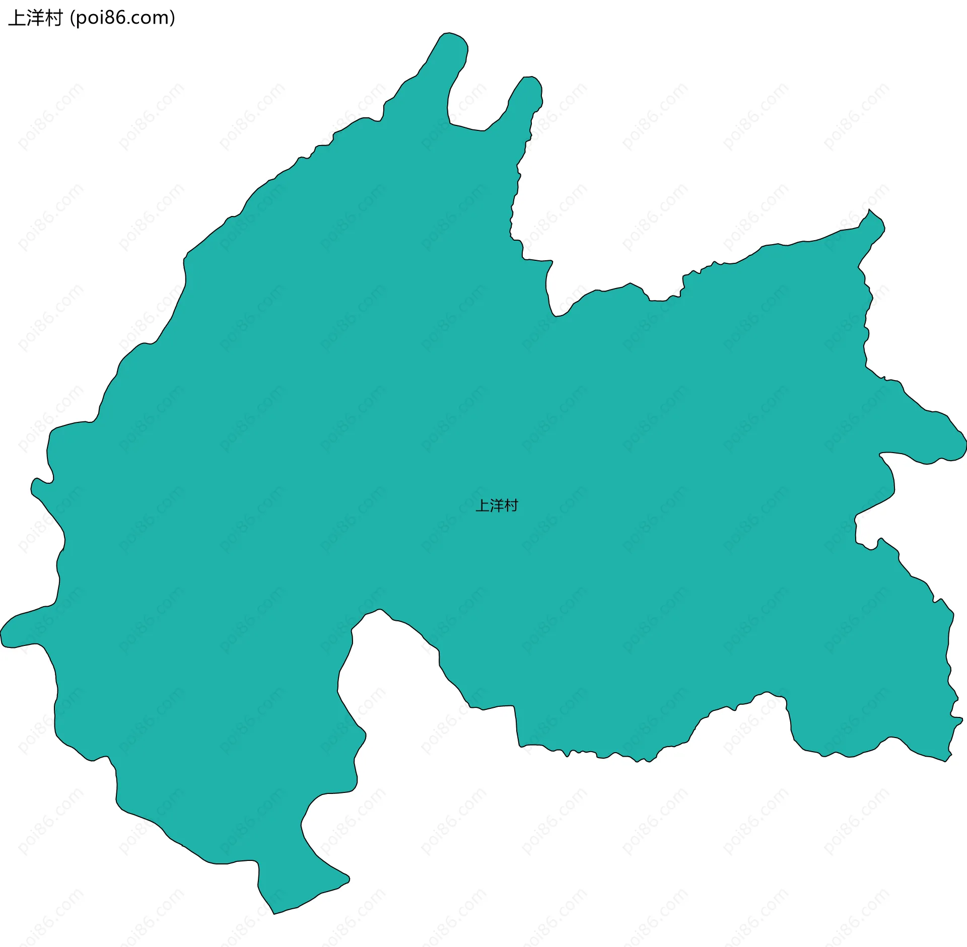 上洋村边界地图