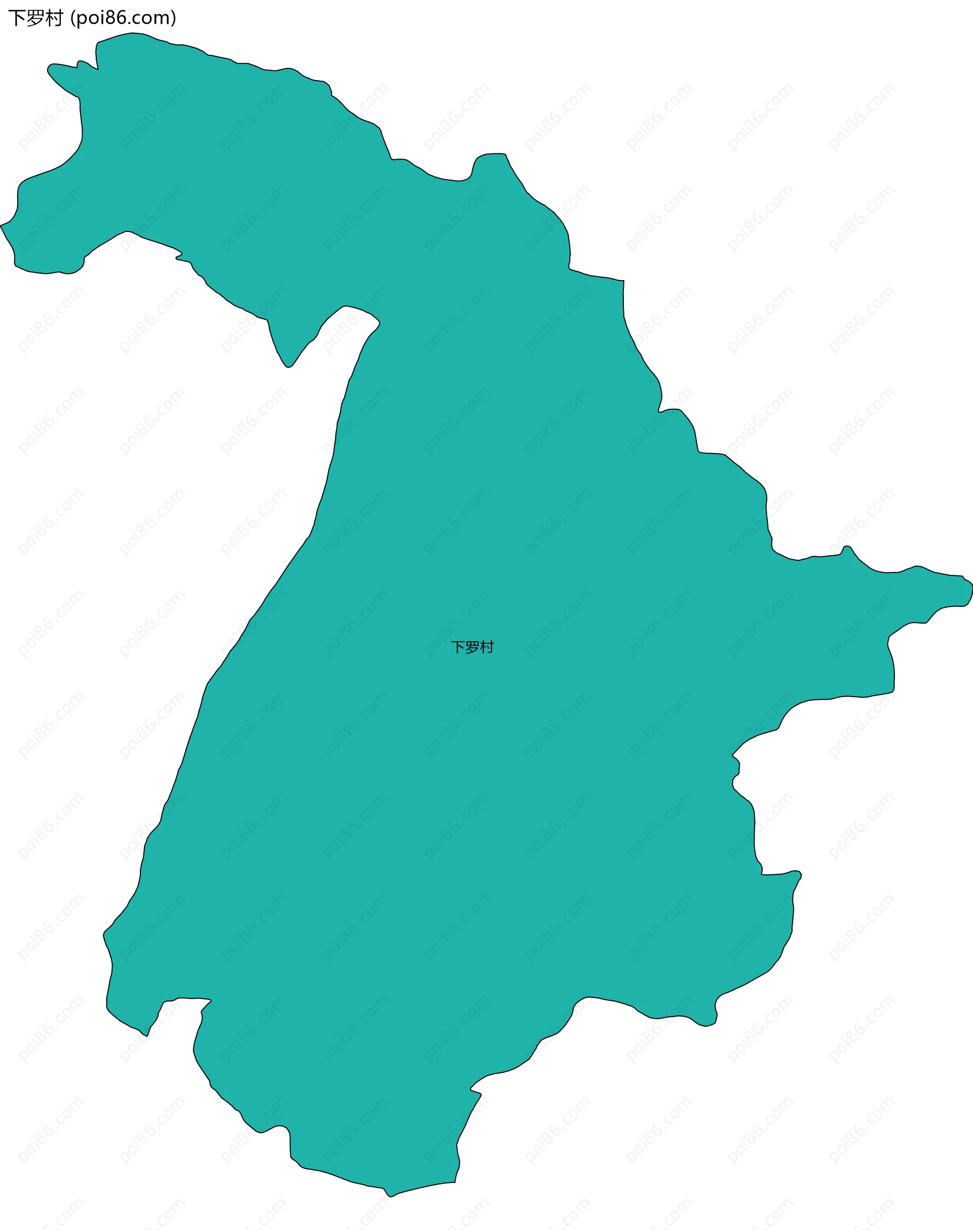 下罗村边界地图