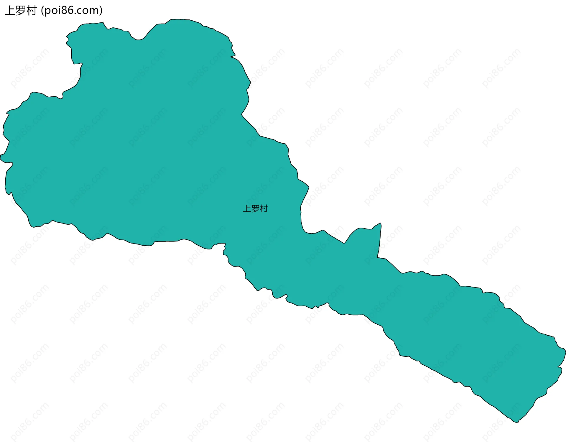 上罗村边界地图