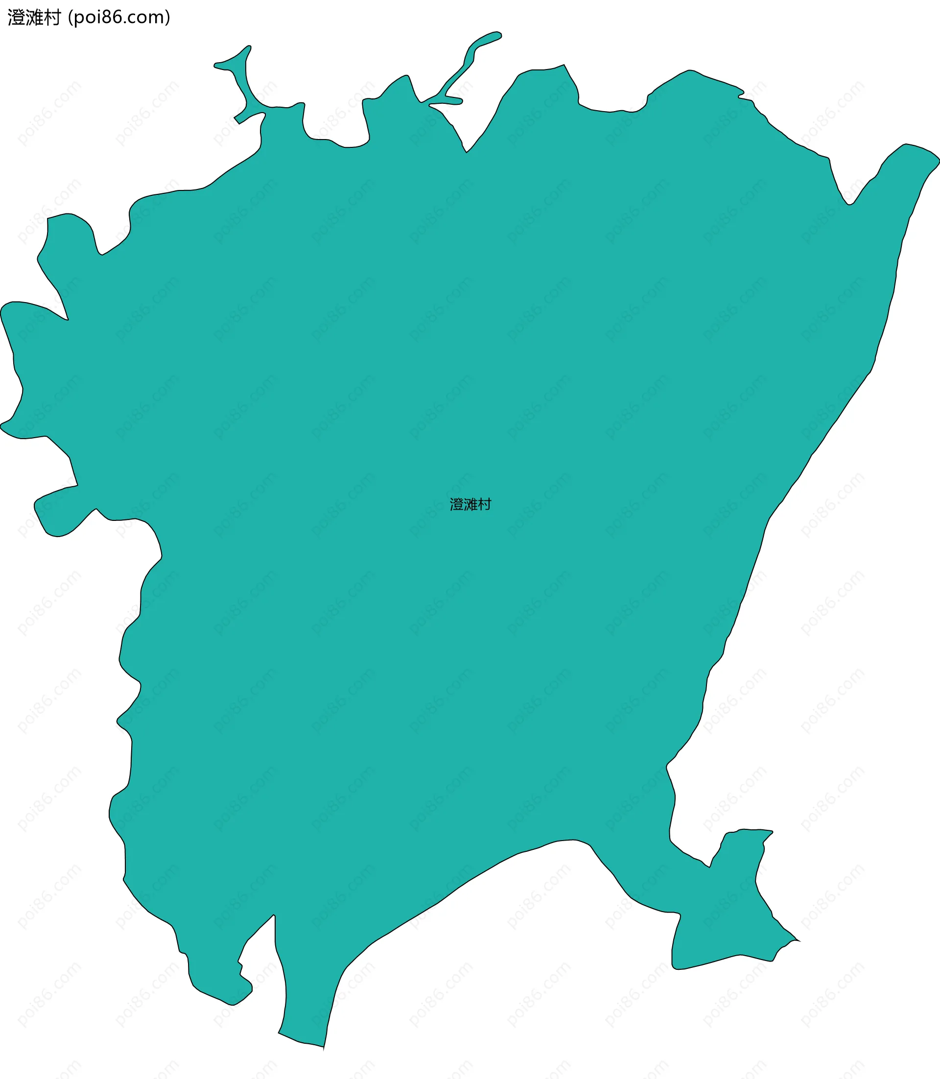 澄滩村边界地图