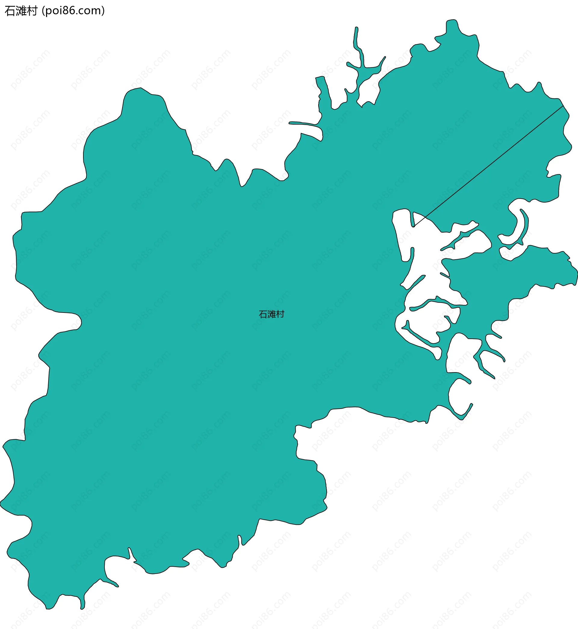 石滩村边界地图