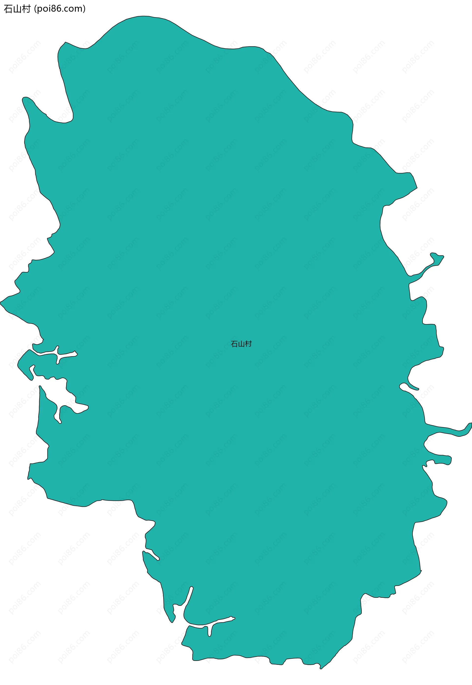 石山村边界地图