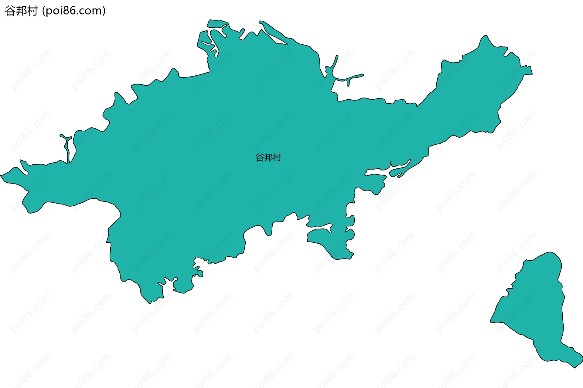 谷邦村边界地图