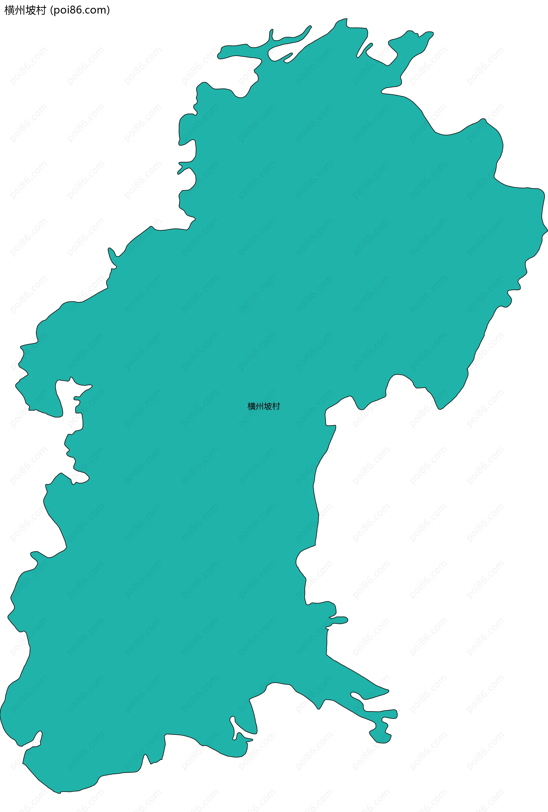 横州坡村边界地图