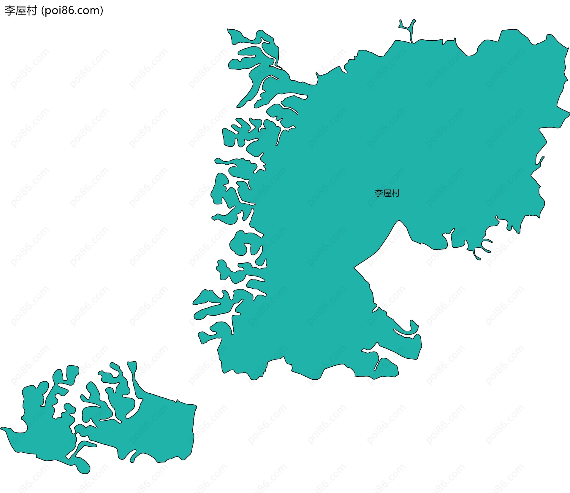 李屋村边界地图