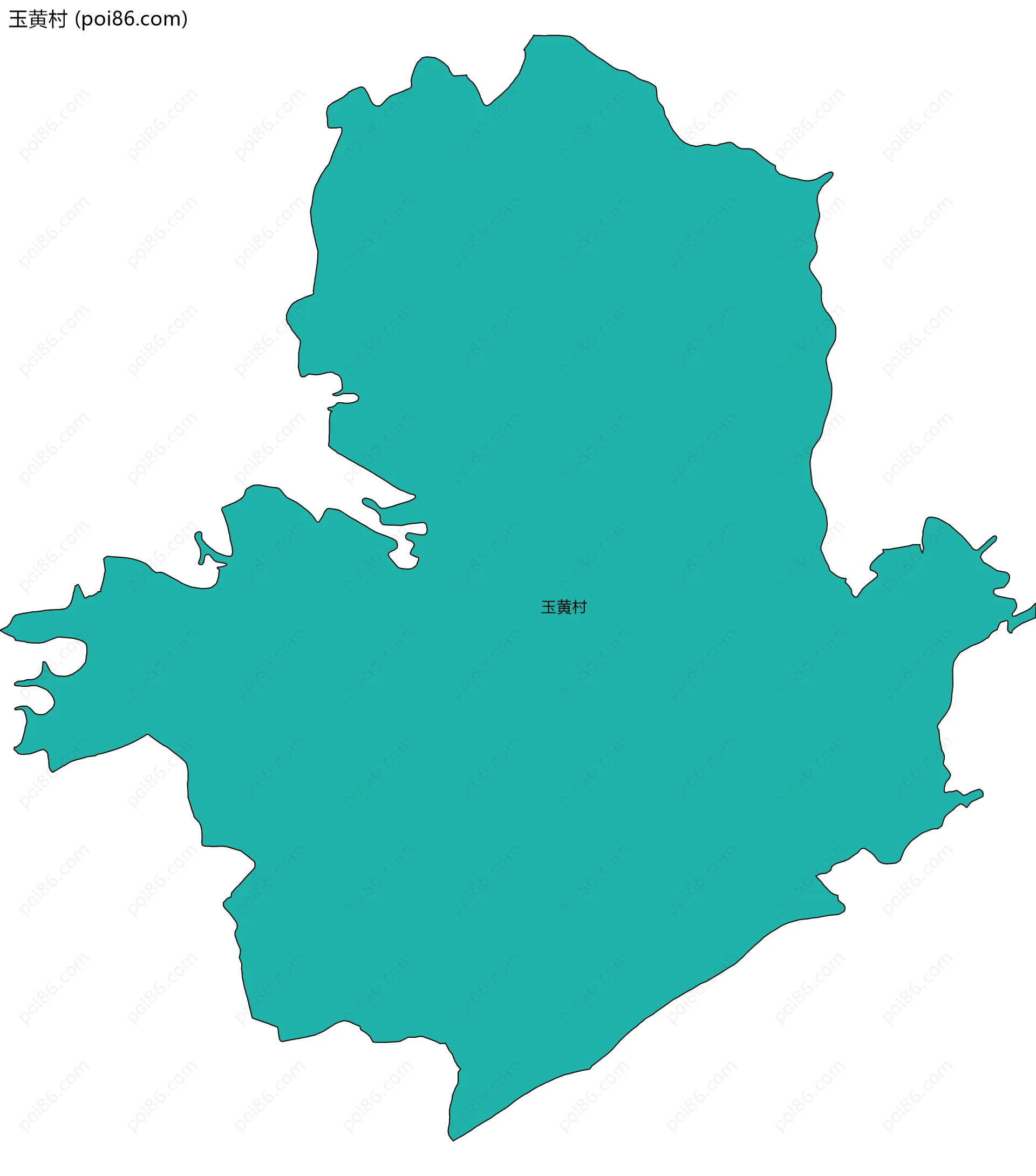 玉黄村边界地图