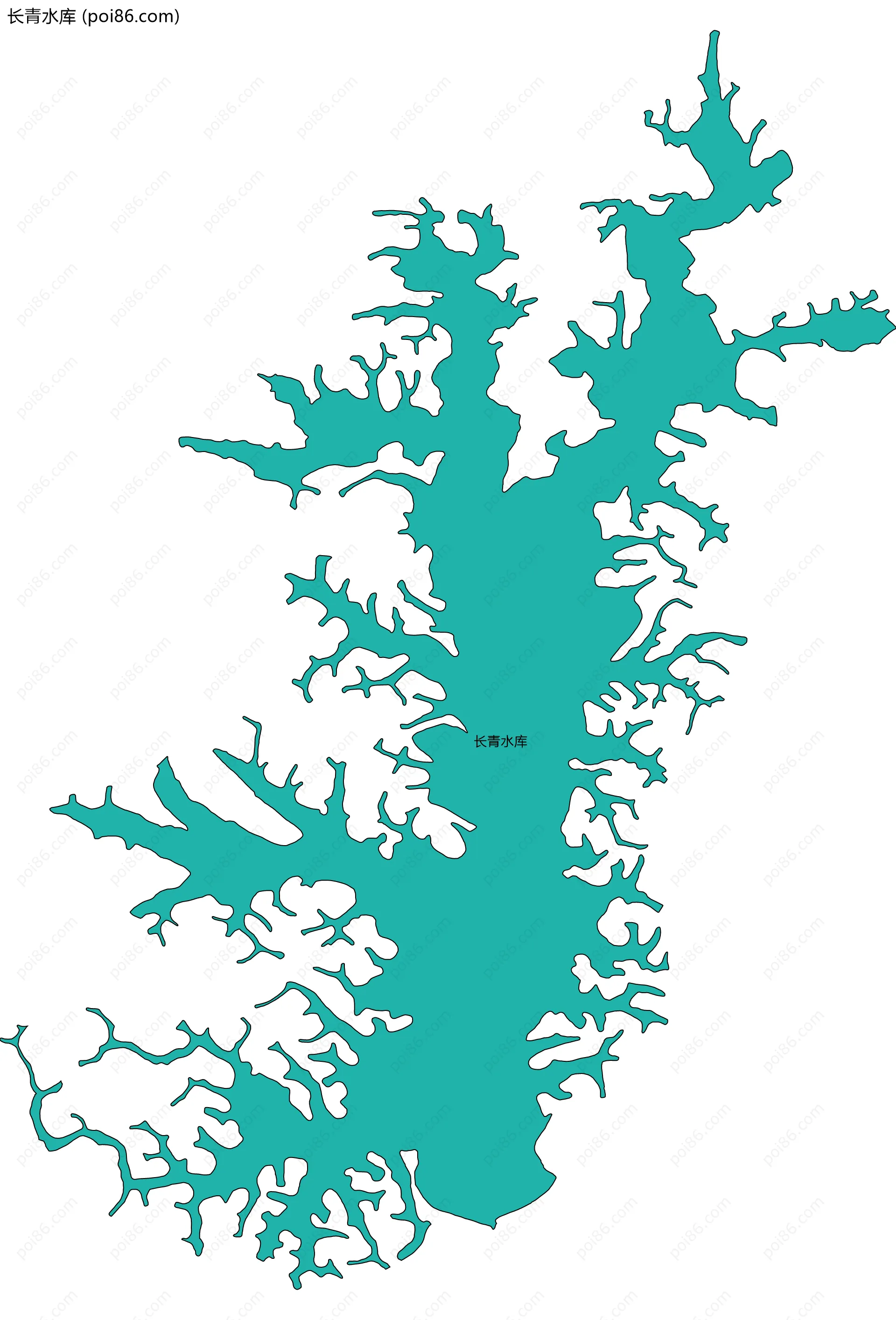 长青水库边界地图