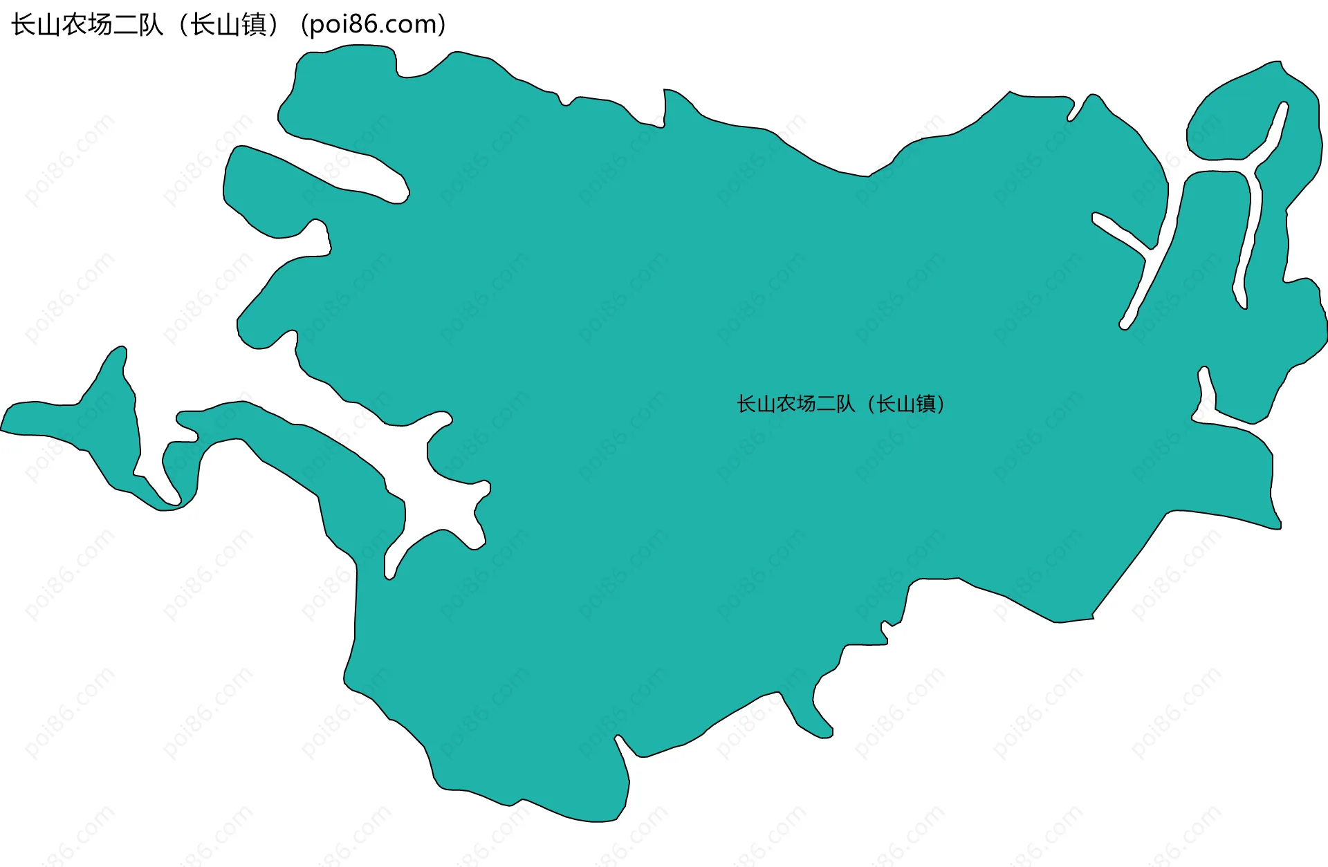 长山农场二队（长山镇）边界地图