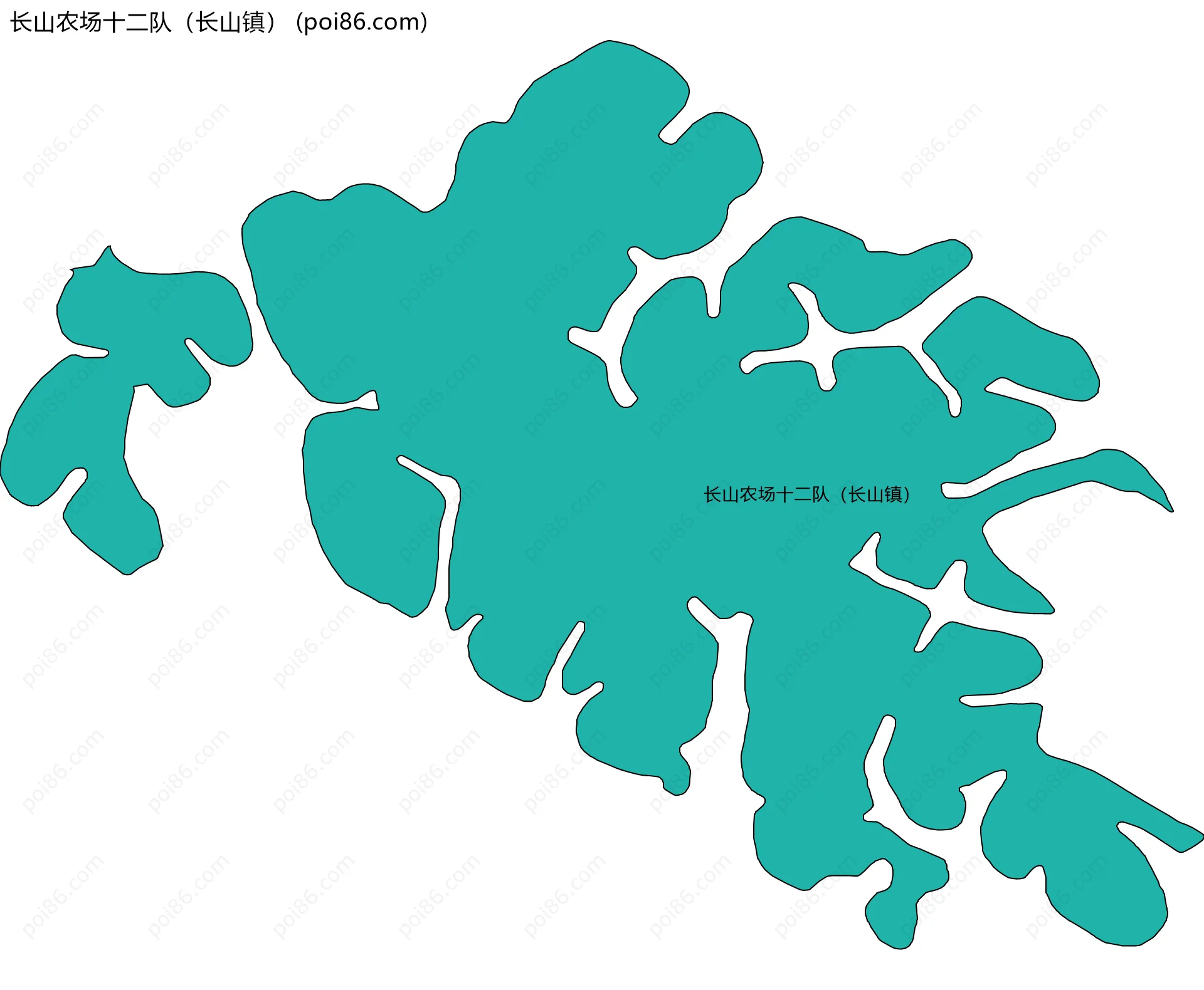 长山农场十二队（长山镇）边界地图