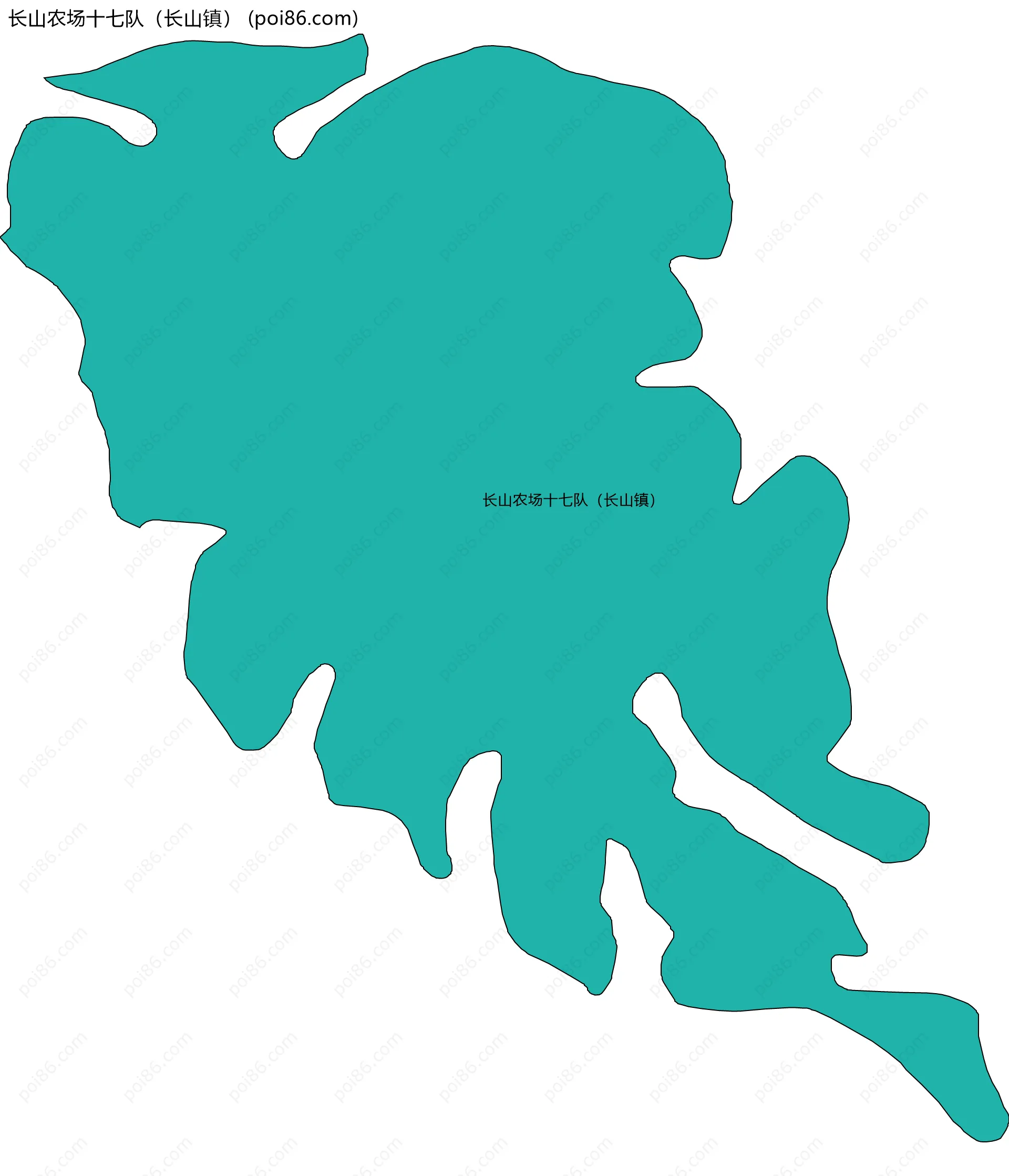 长山农场十七队（长山镇）边界地图