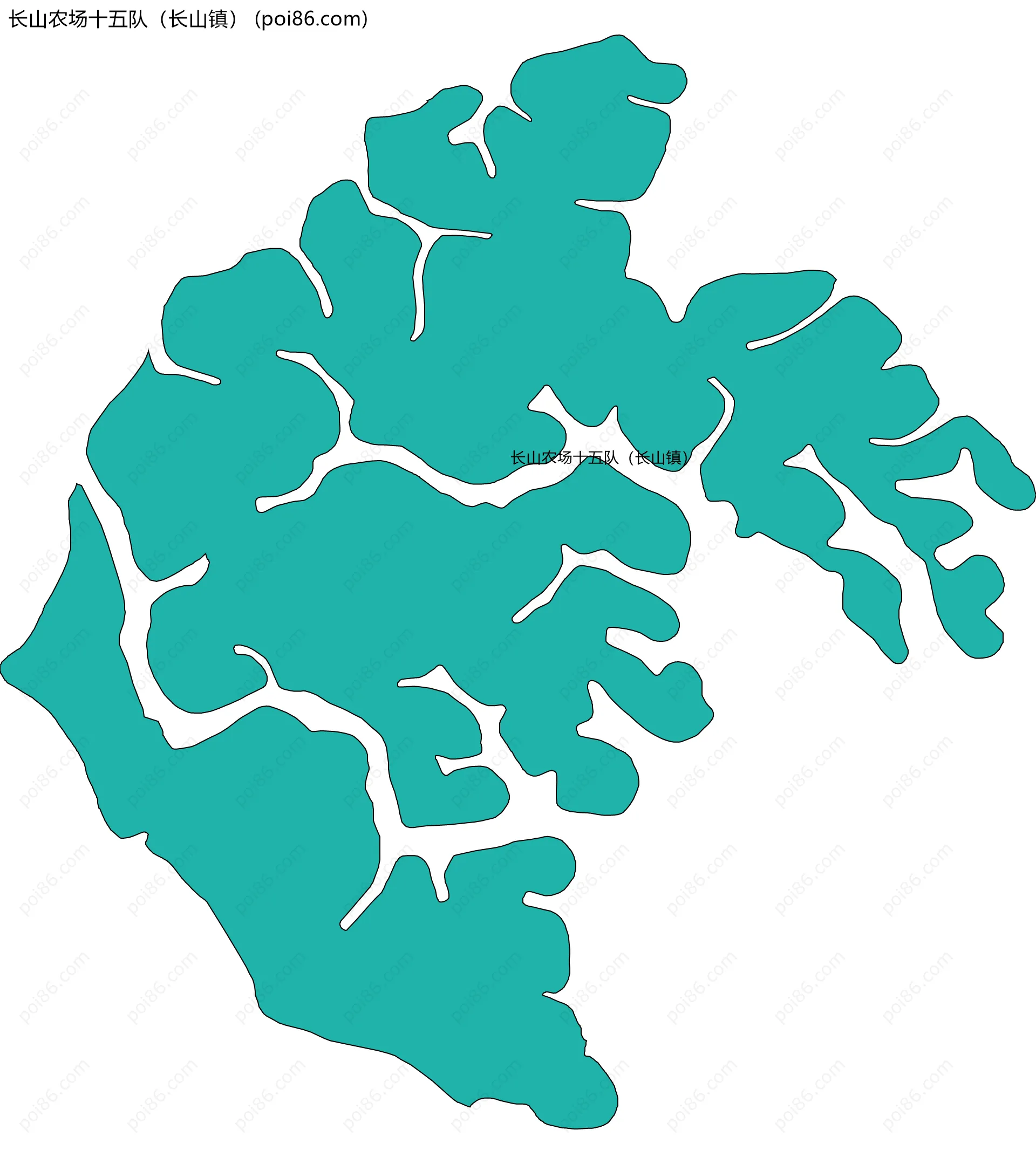 长山农场十五队（长山镇）边界地图