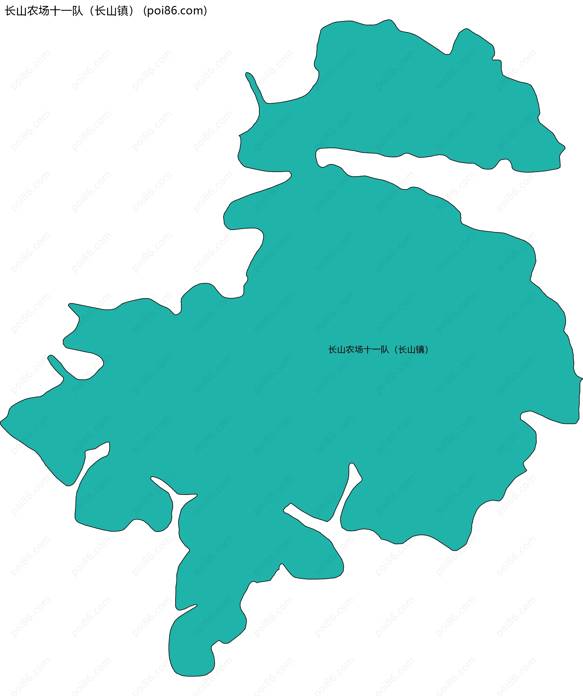 长山农场十一队（长山镇）边界地图