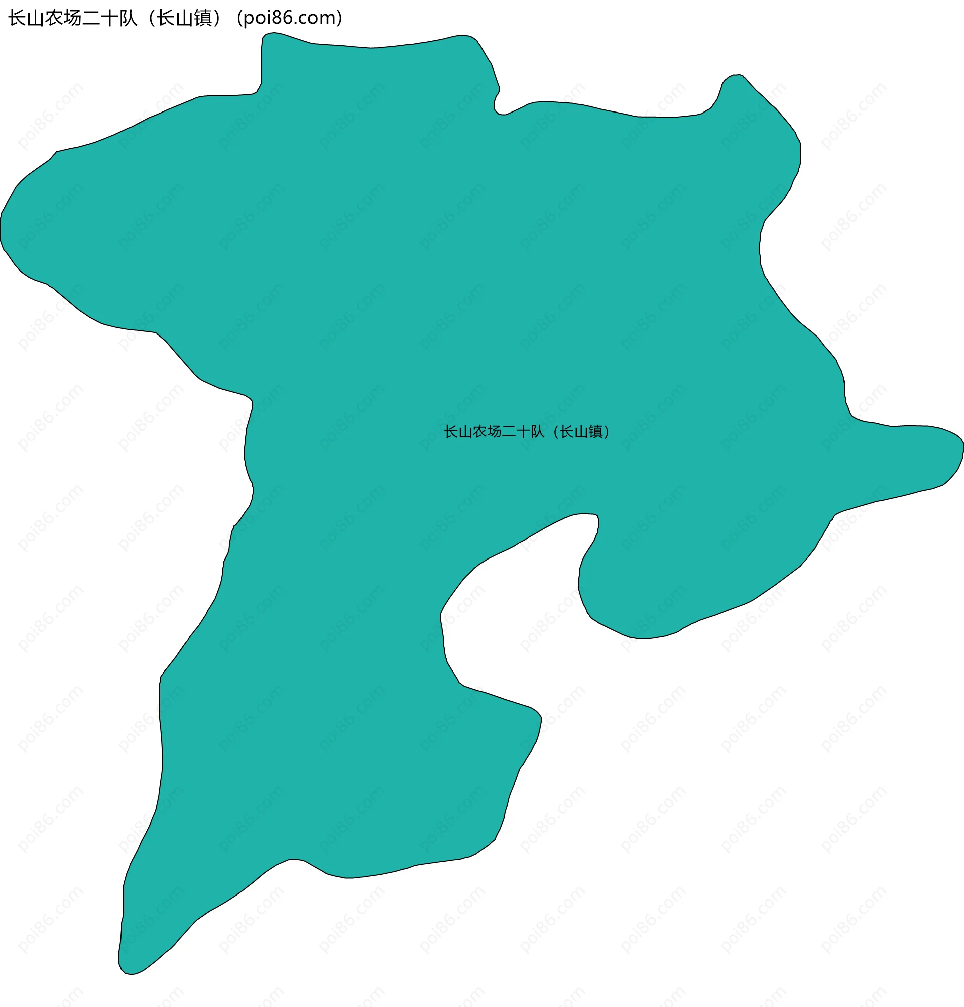 长山农场二十队（长山镇）边界地图