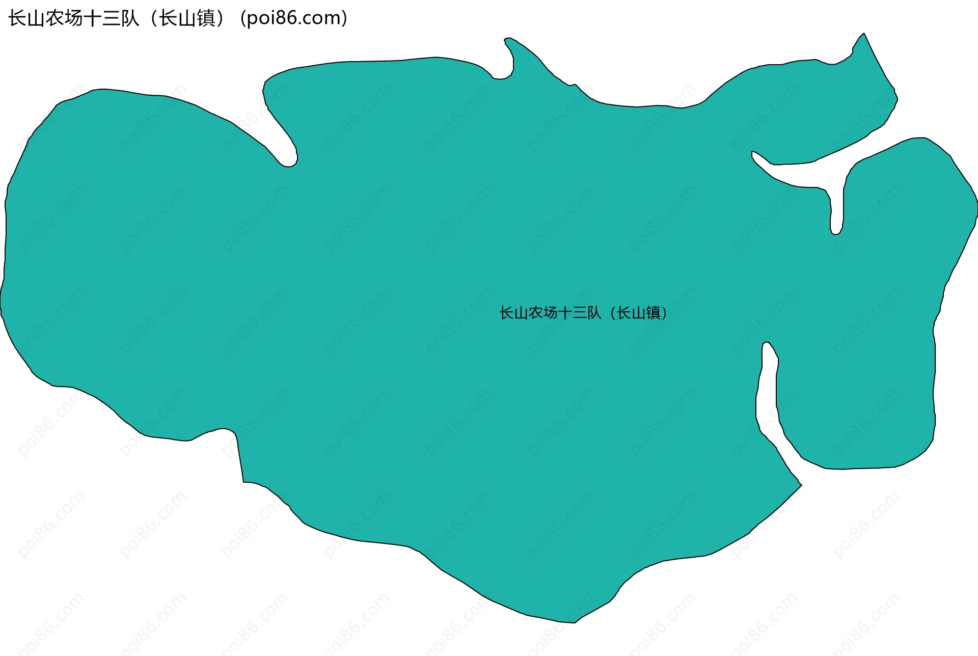 长山农场十三队（长山镇）边界地图