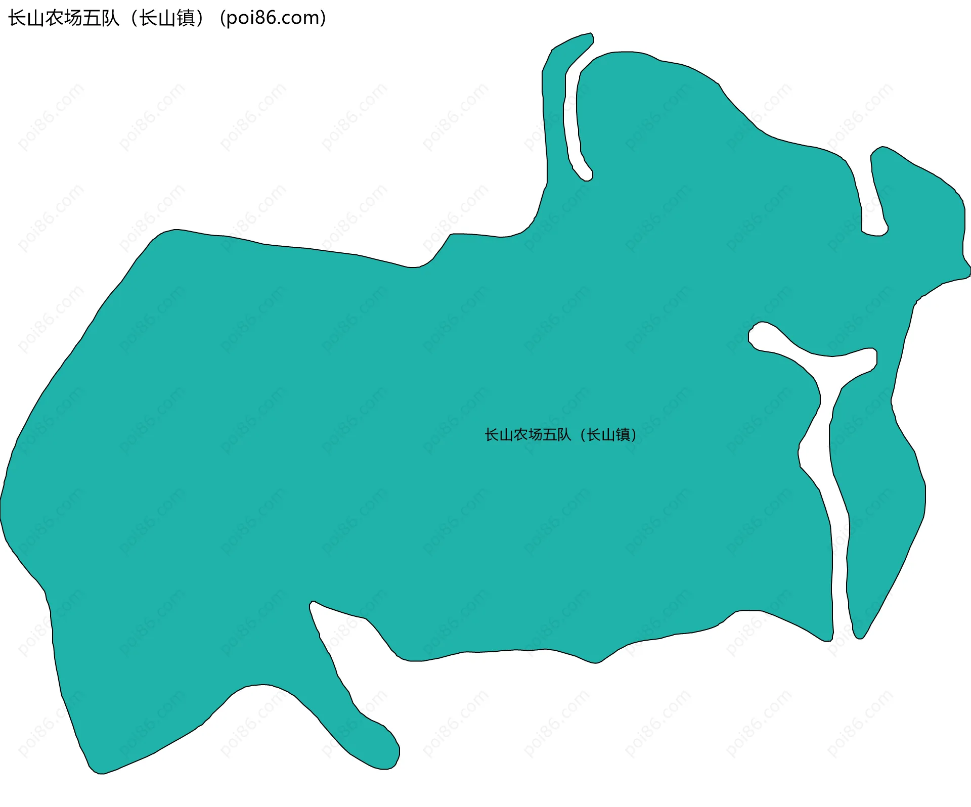 长山农场五队（长山镇）边界地图