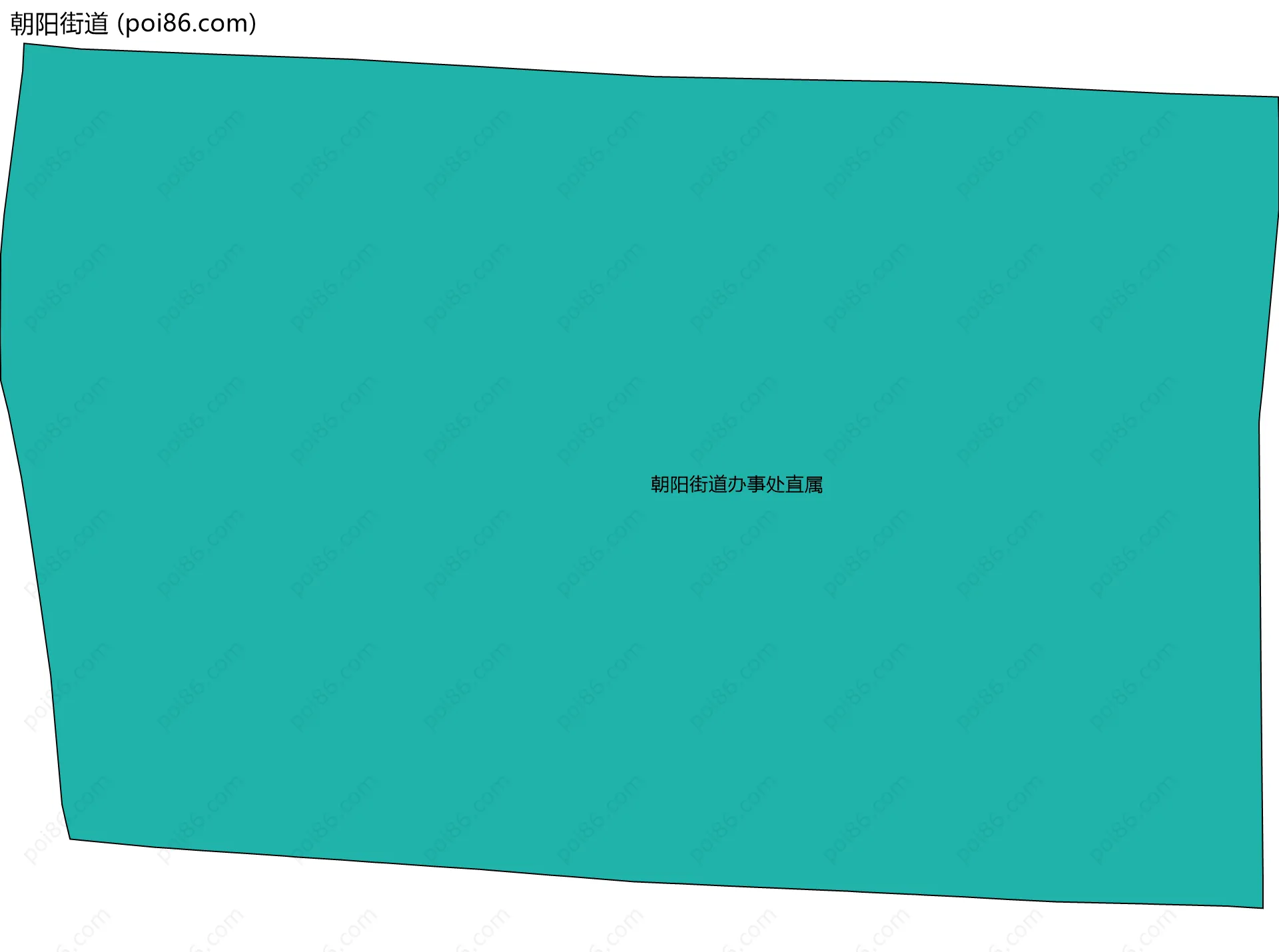 朝阳街道边界地图(五级行政区划)