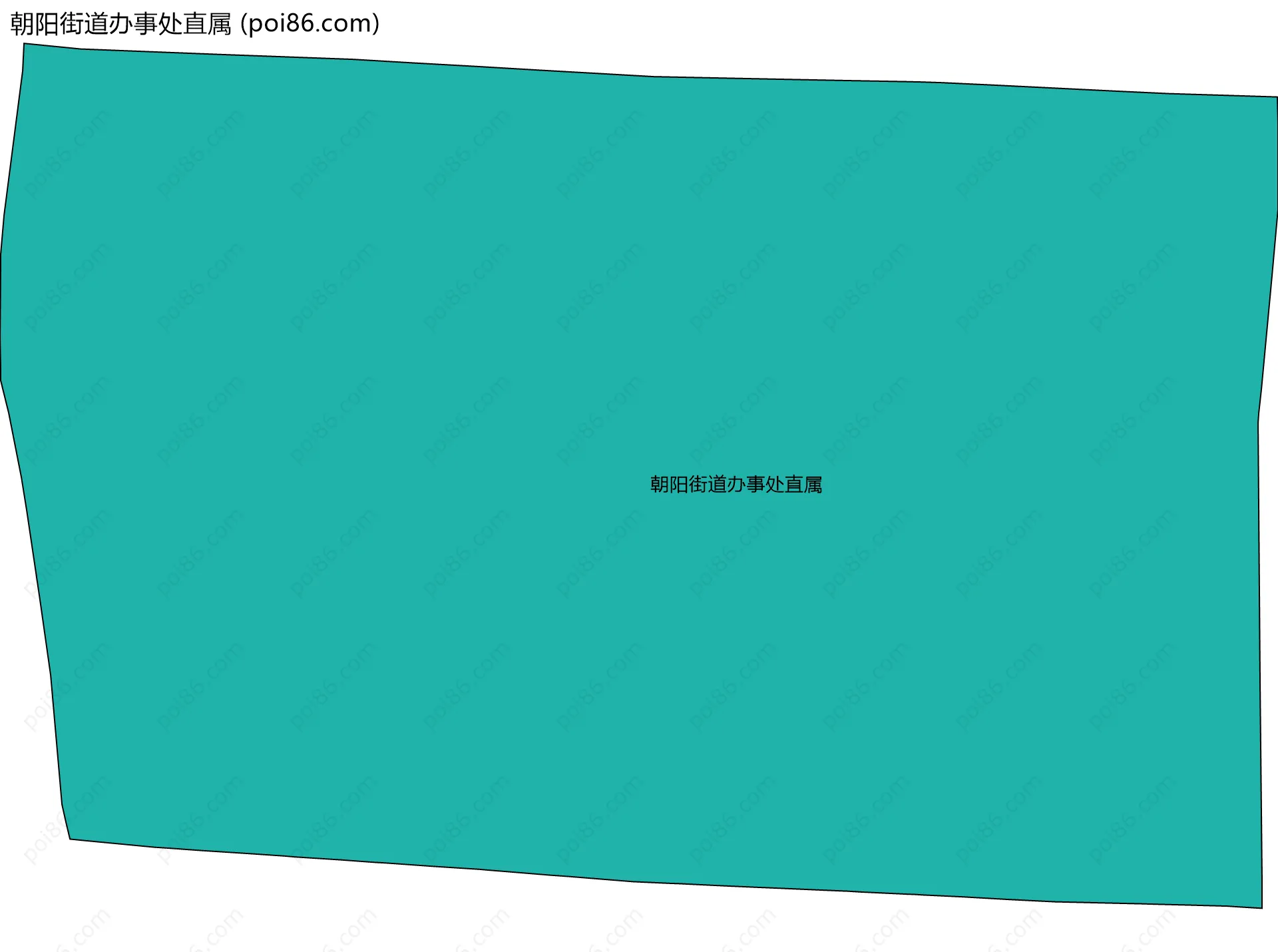 朝阳街道办事处直属边界地图