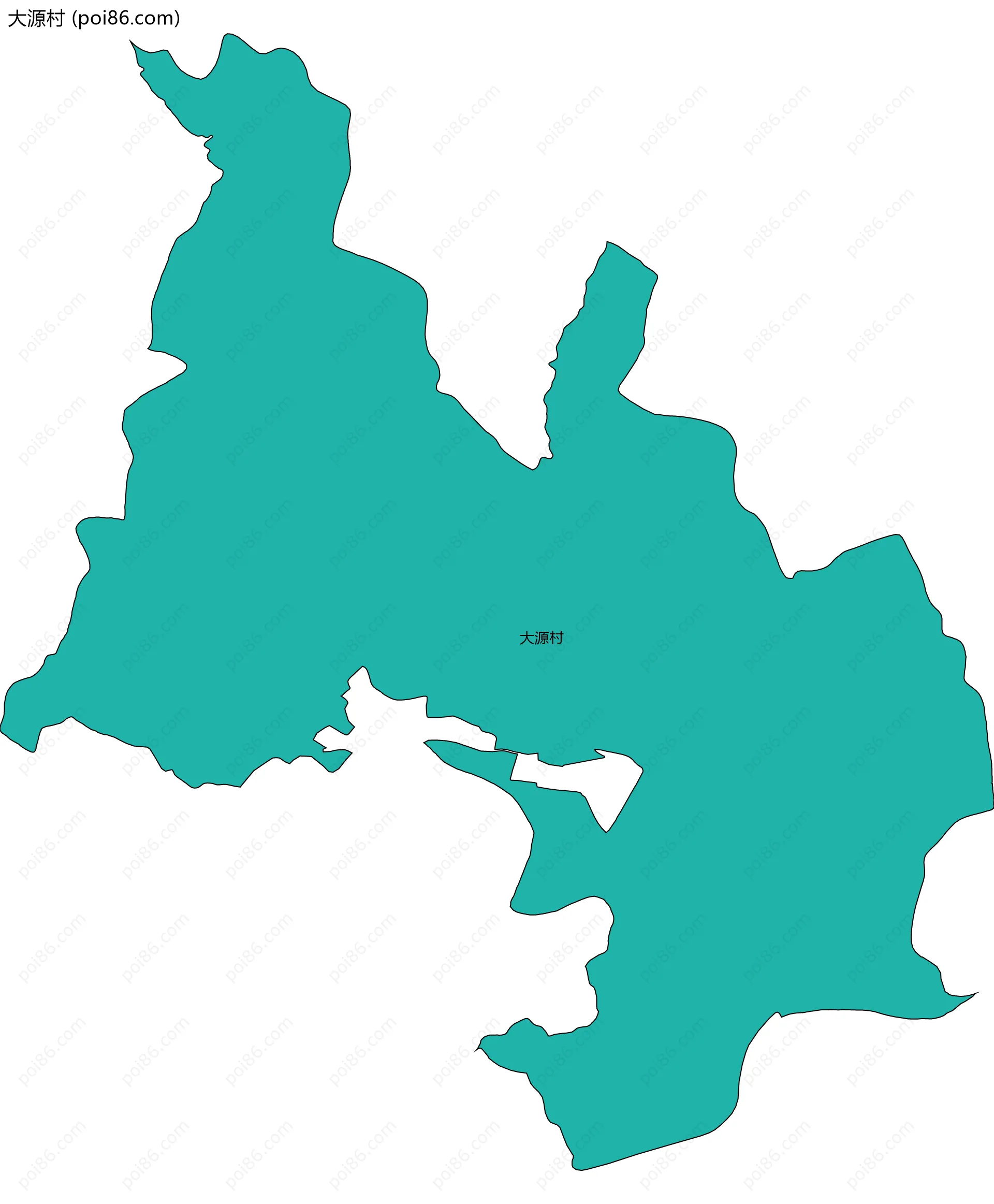 大源村边界地图