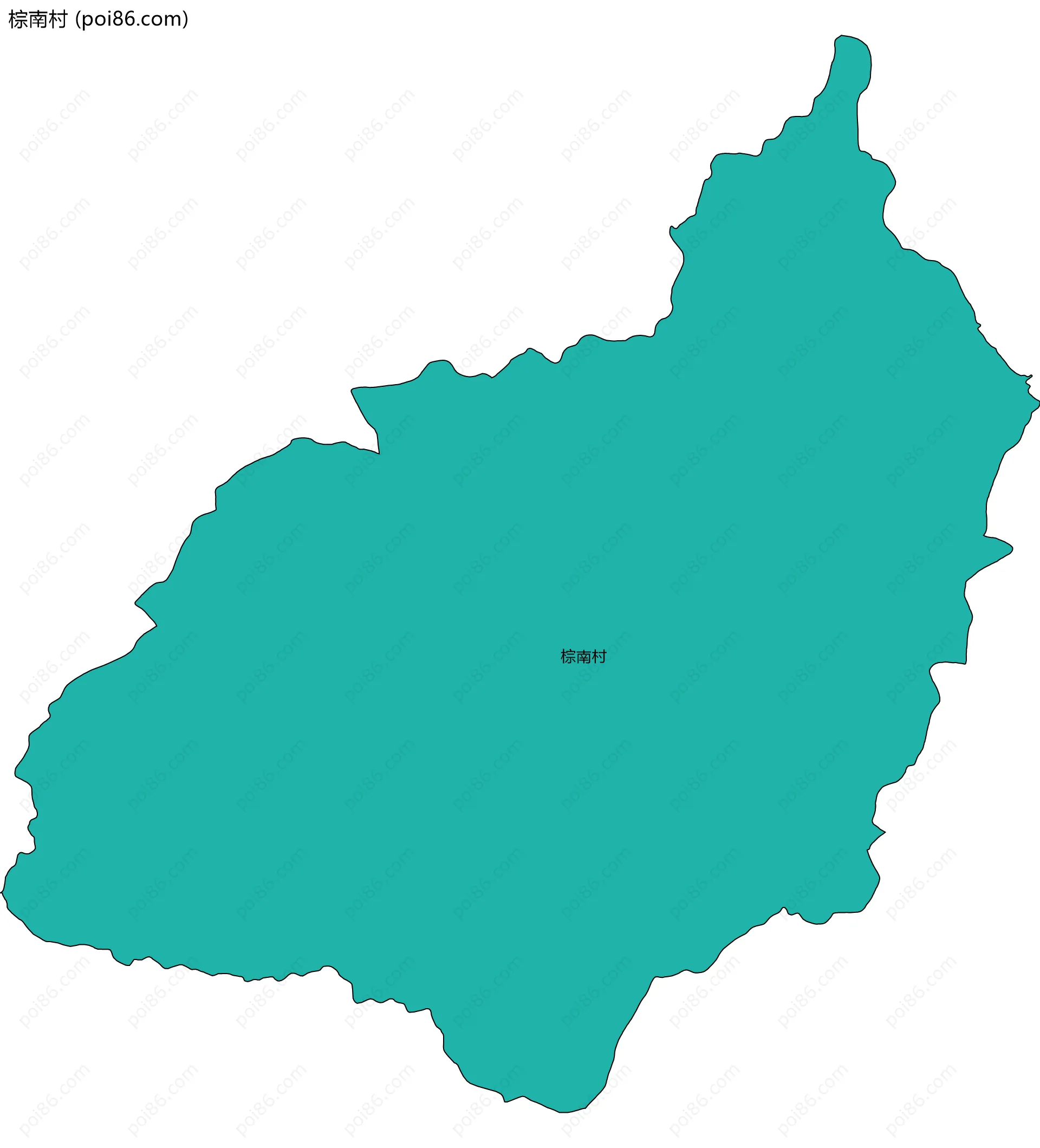 棕南村边界地图