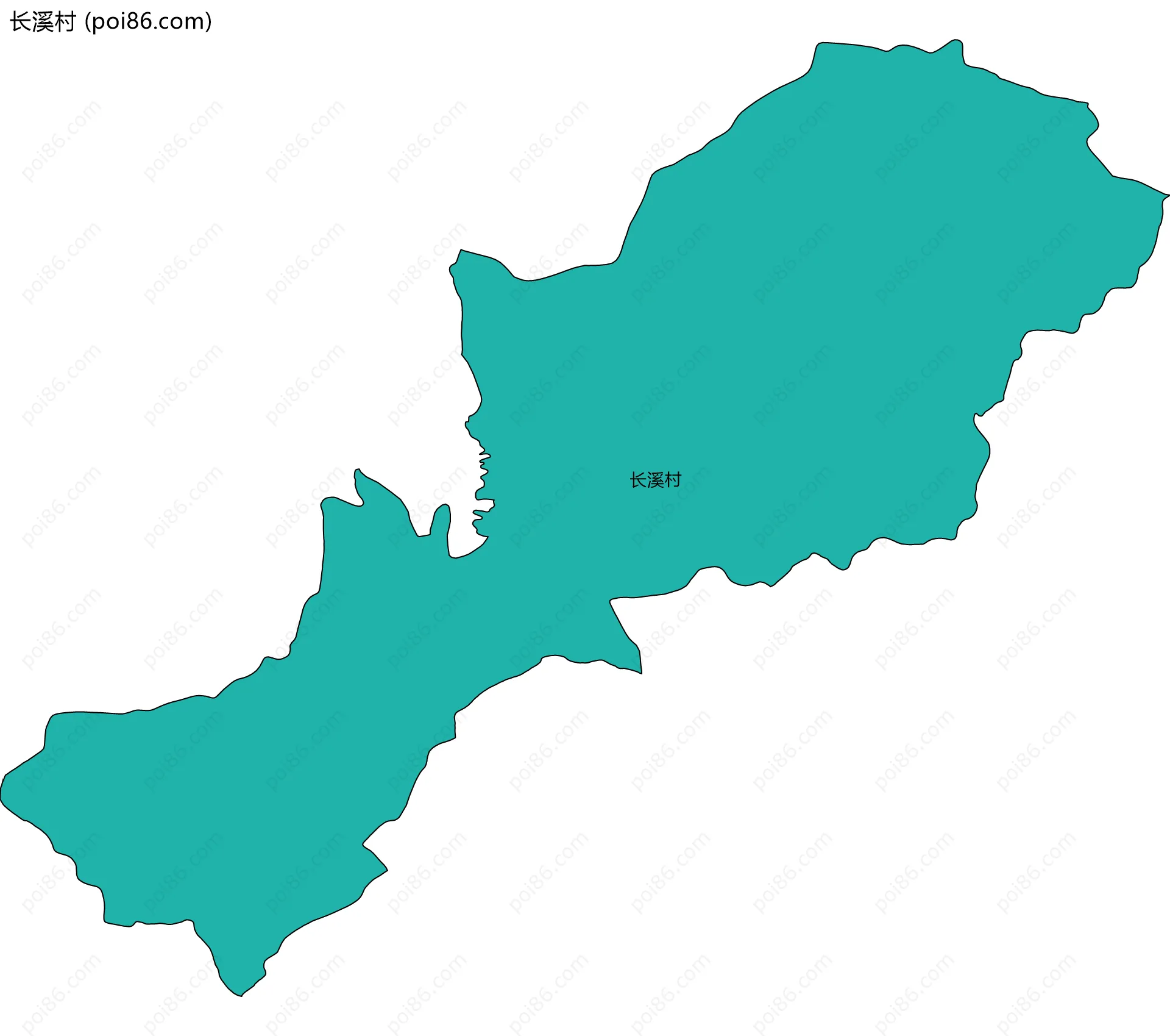 长溪村边界地图