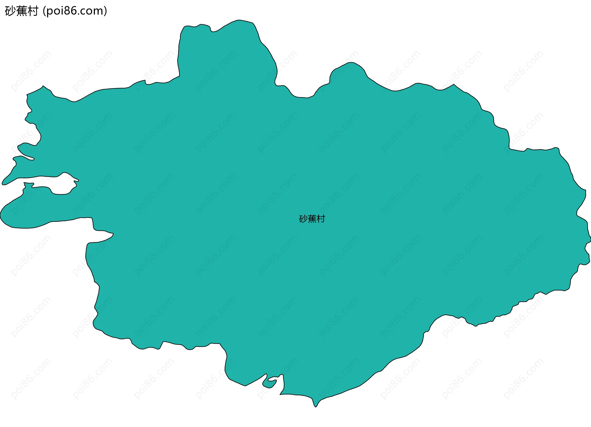 砂蕉村边界地图