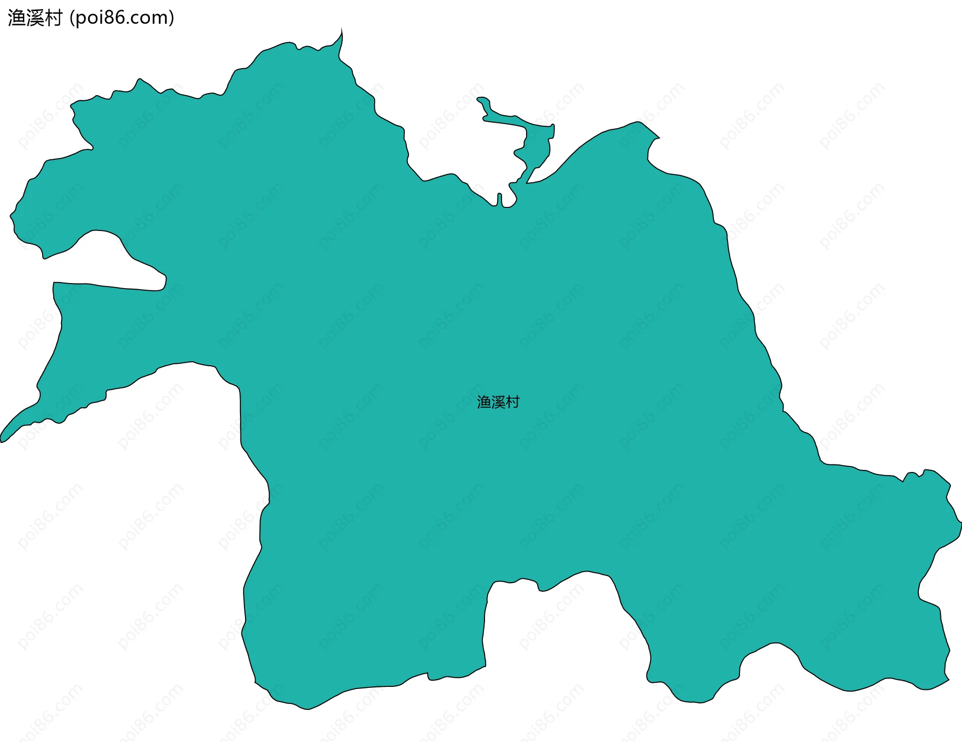 渔溪村边界地图