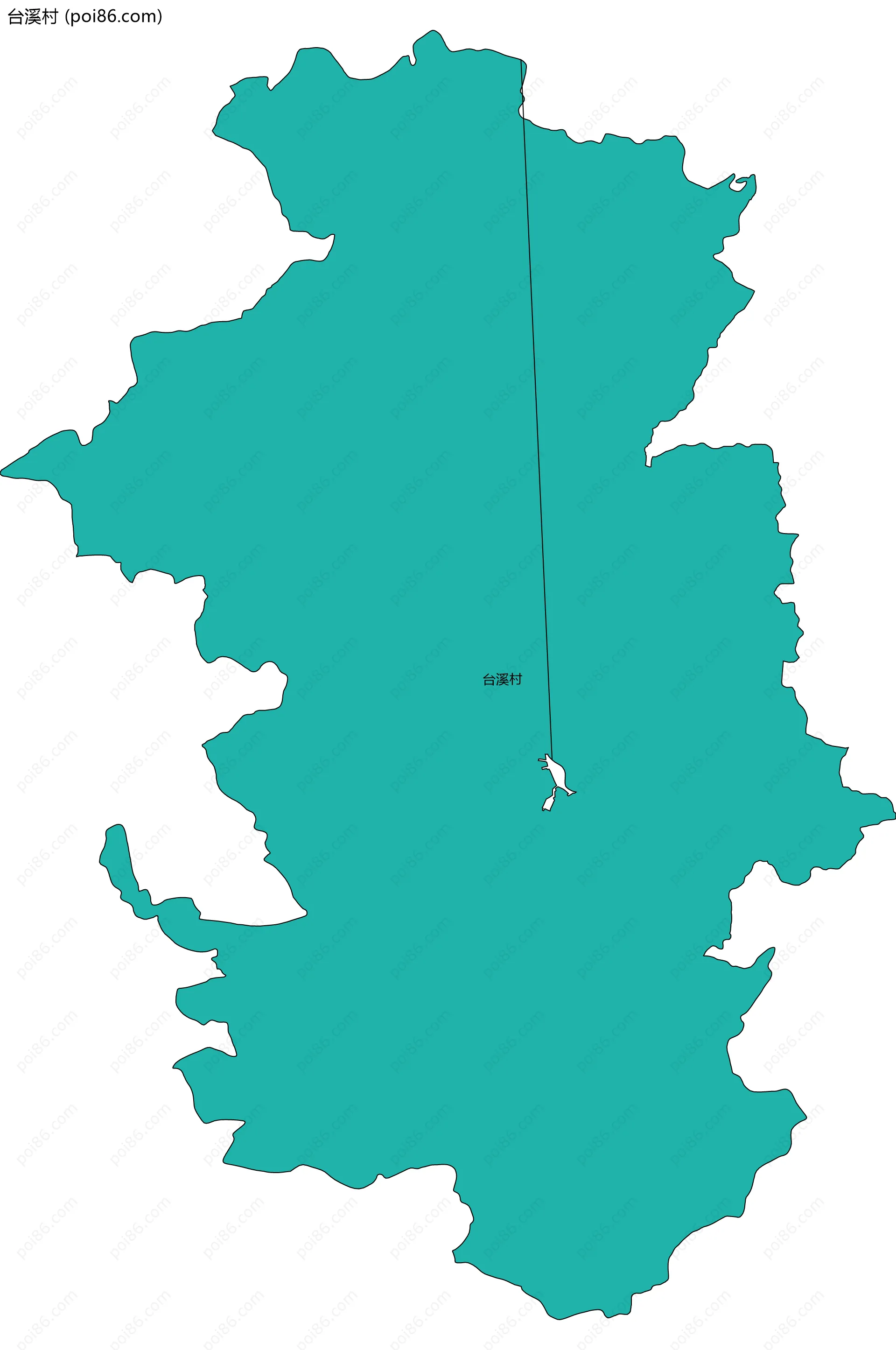 台溪村边界地图