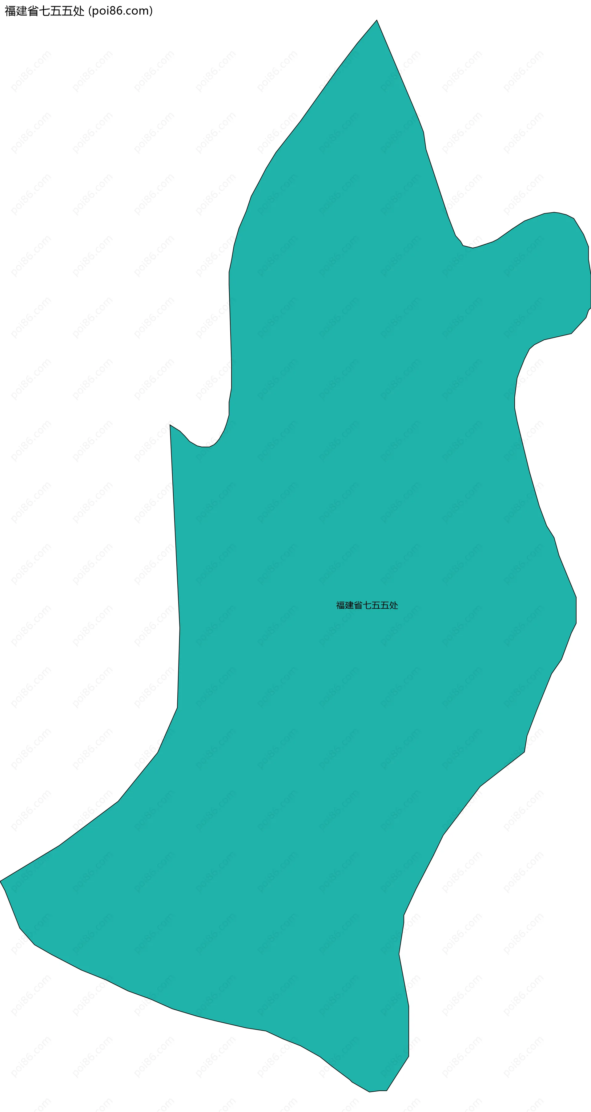 福建省七五五处边界地图