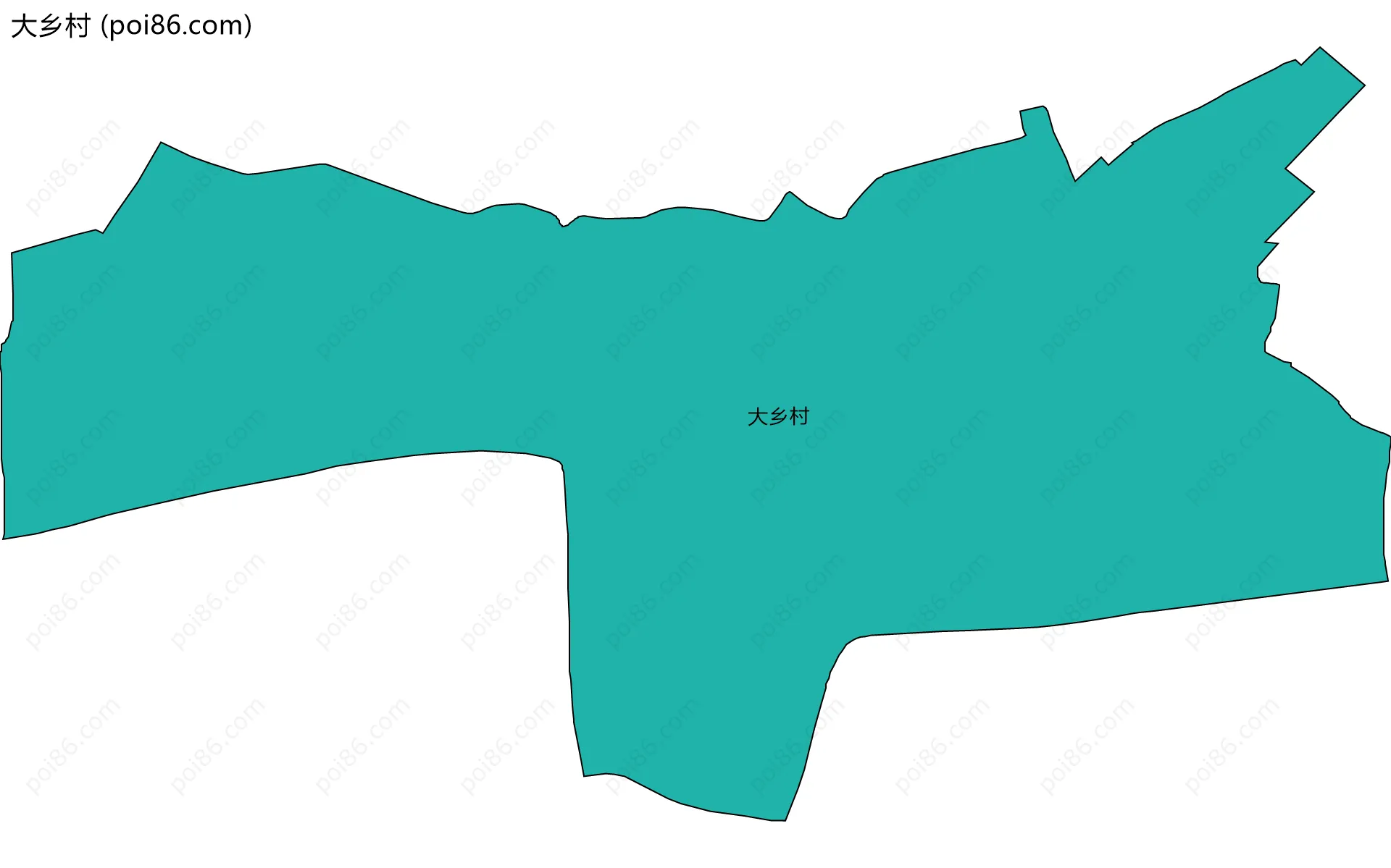 大乡村边界地图