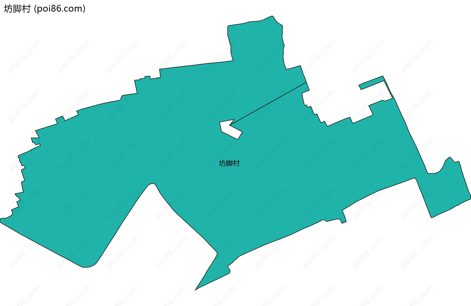 坊脚村边界地图
