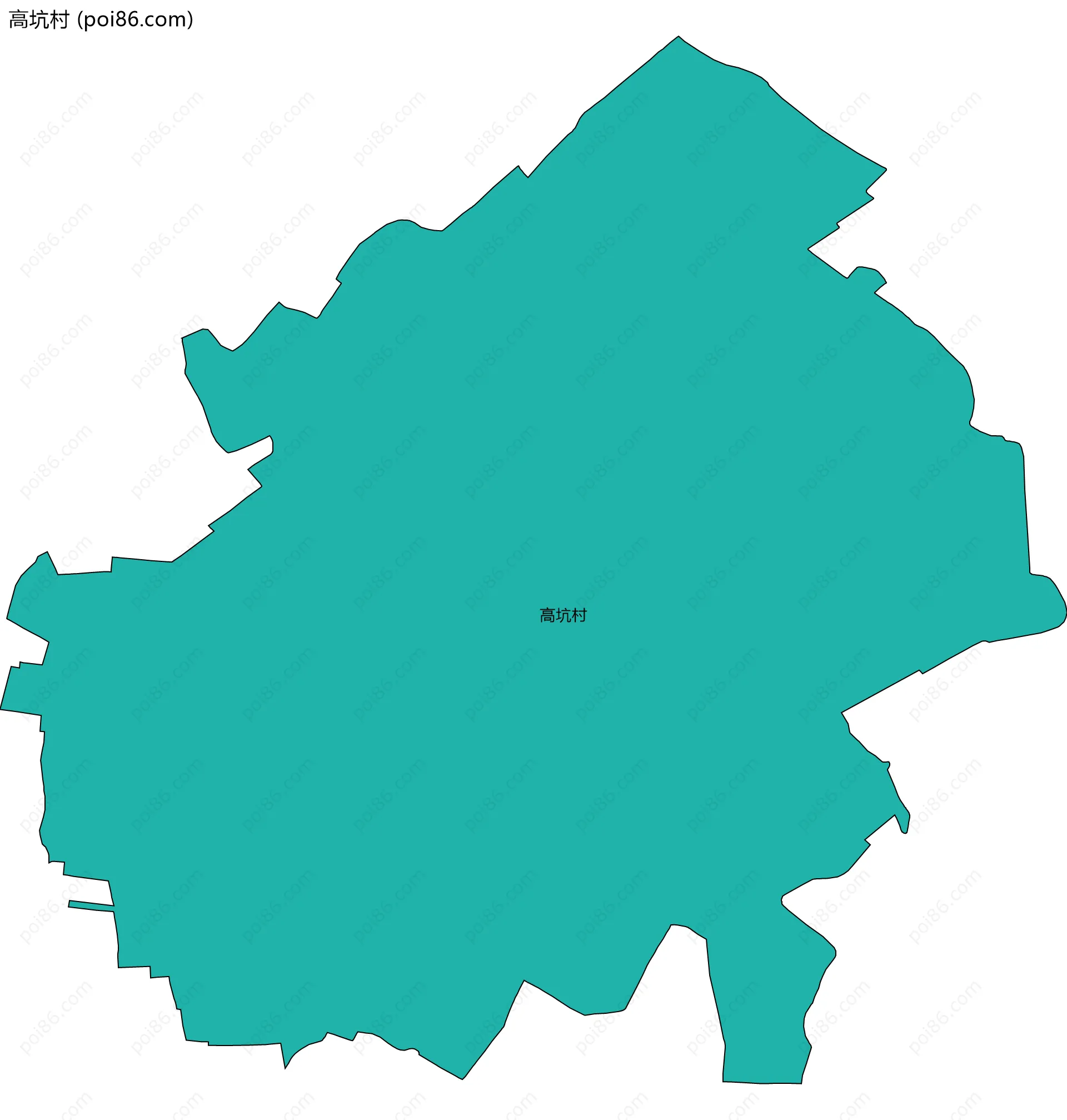高坑村边界地图