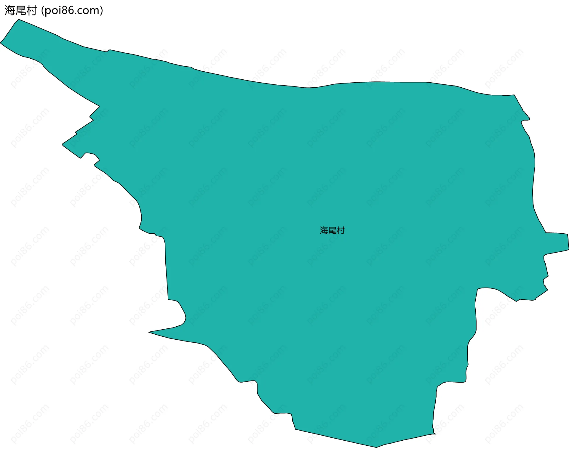 海尾村边界地图