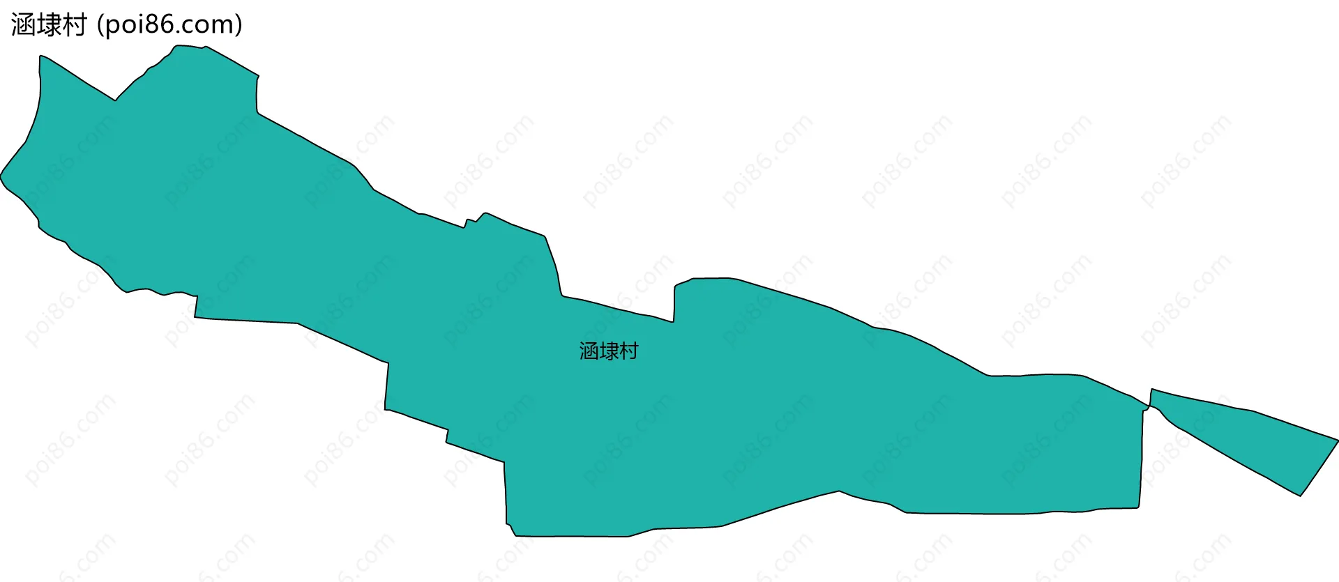 涵埭村边界地图