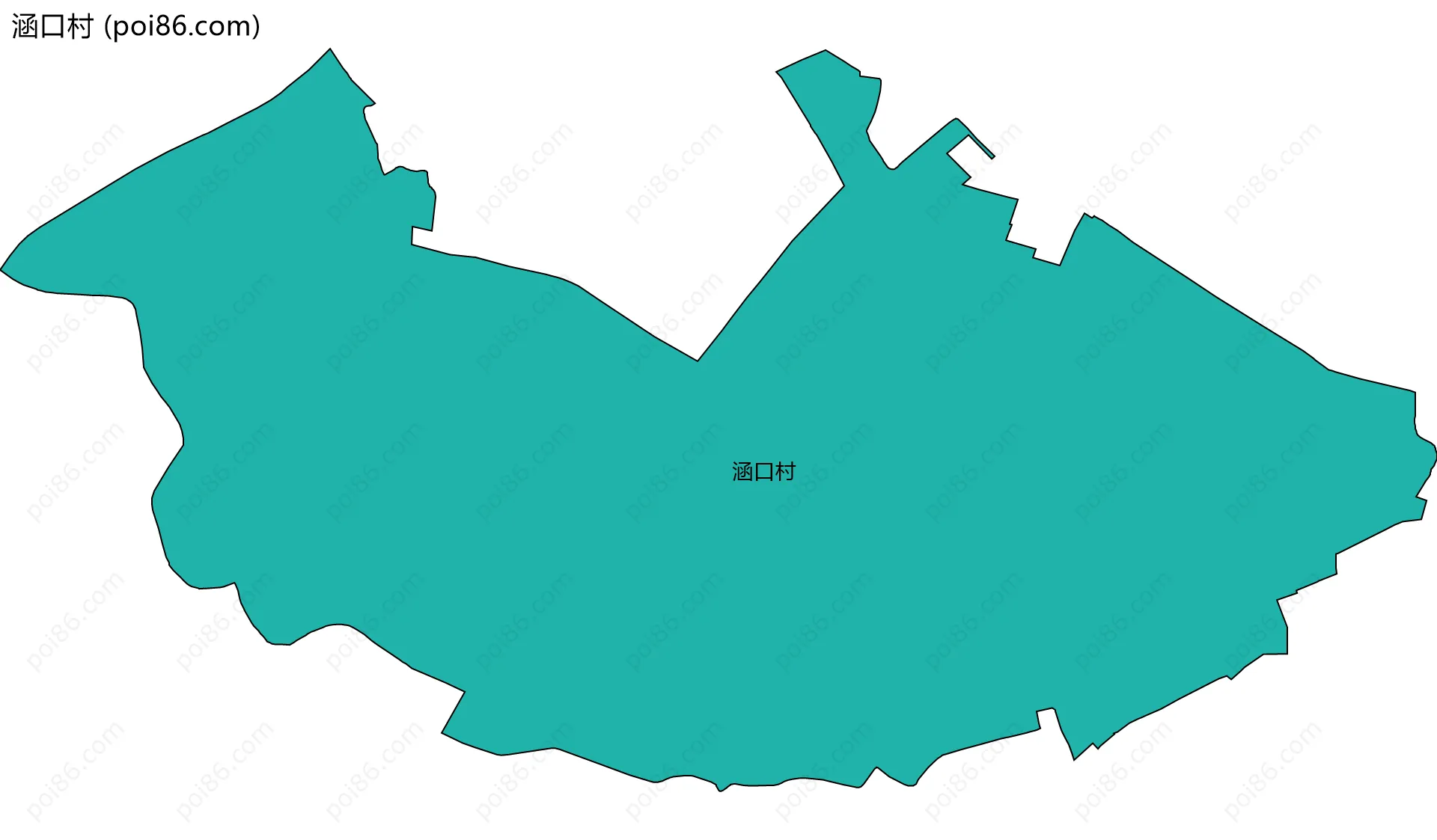 涵口村边界地图