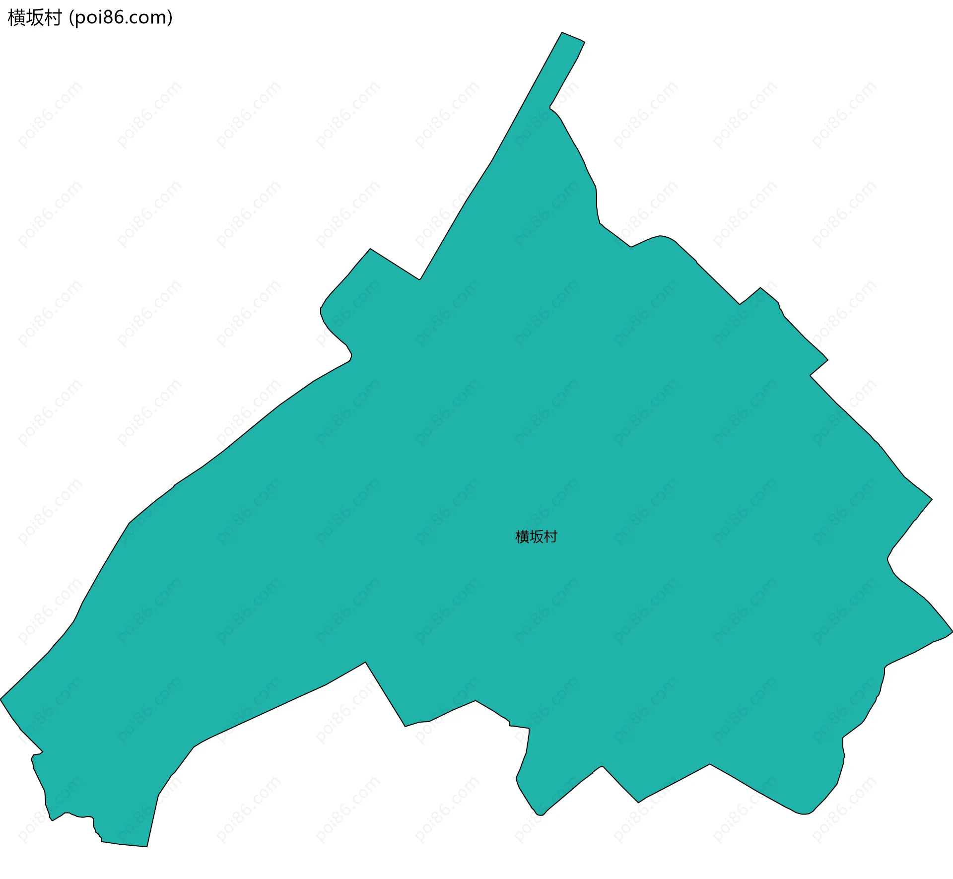 横坂村边界地图