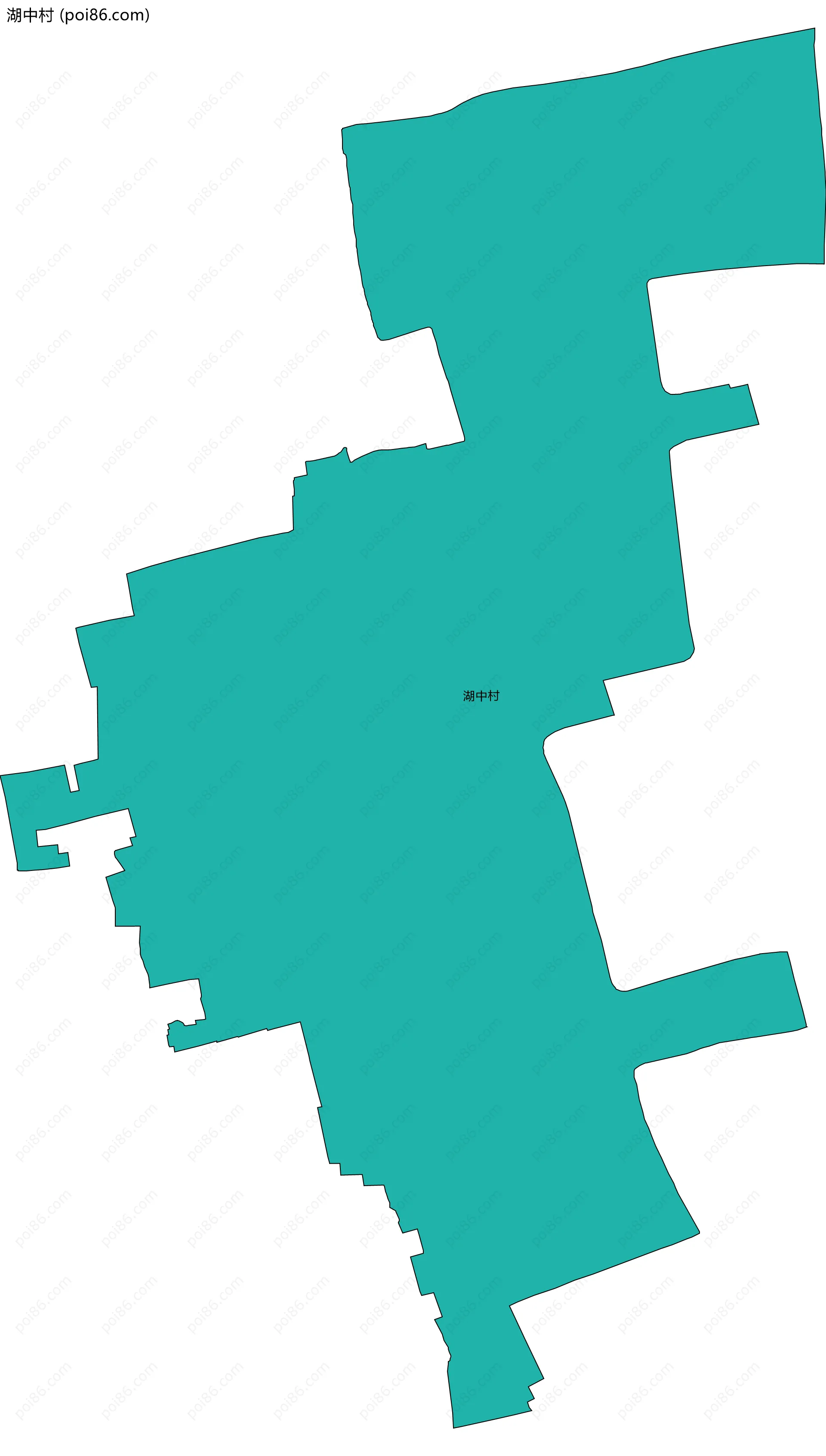 湖中村边界地图