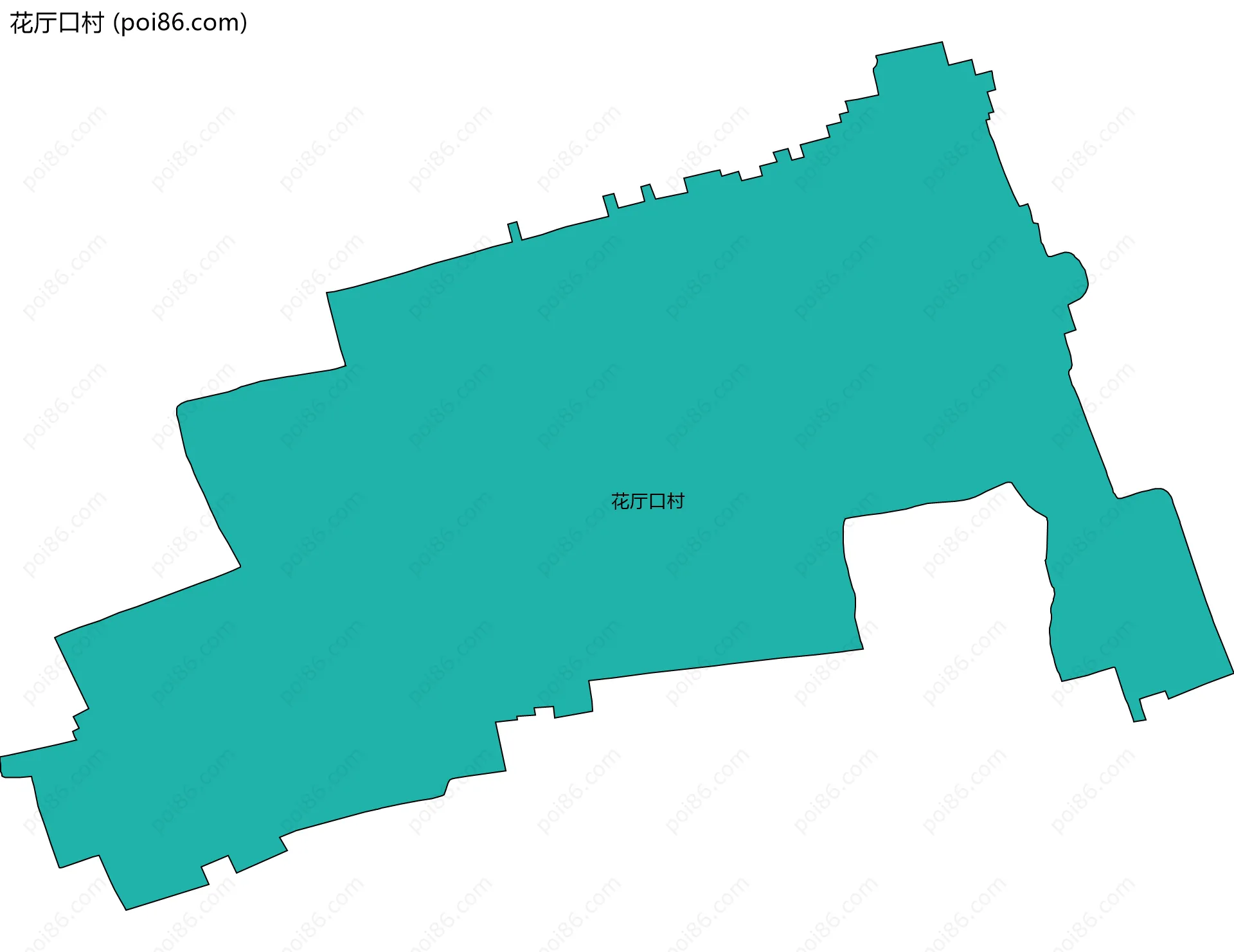 花厅口村边界地图