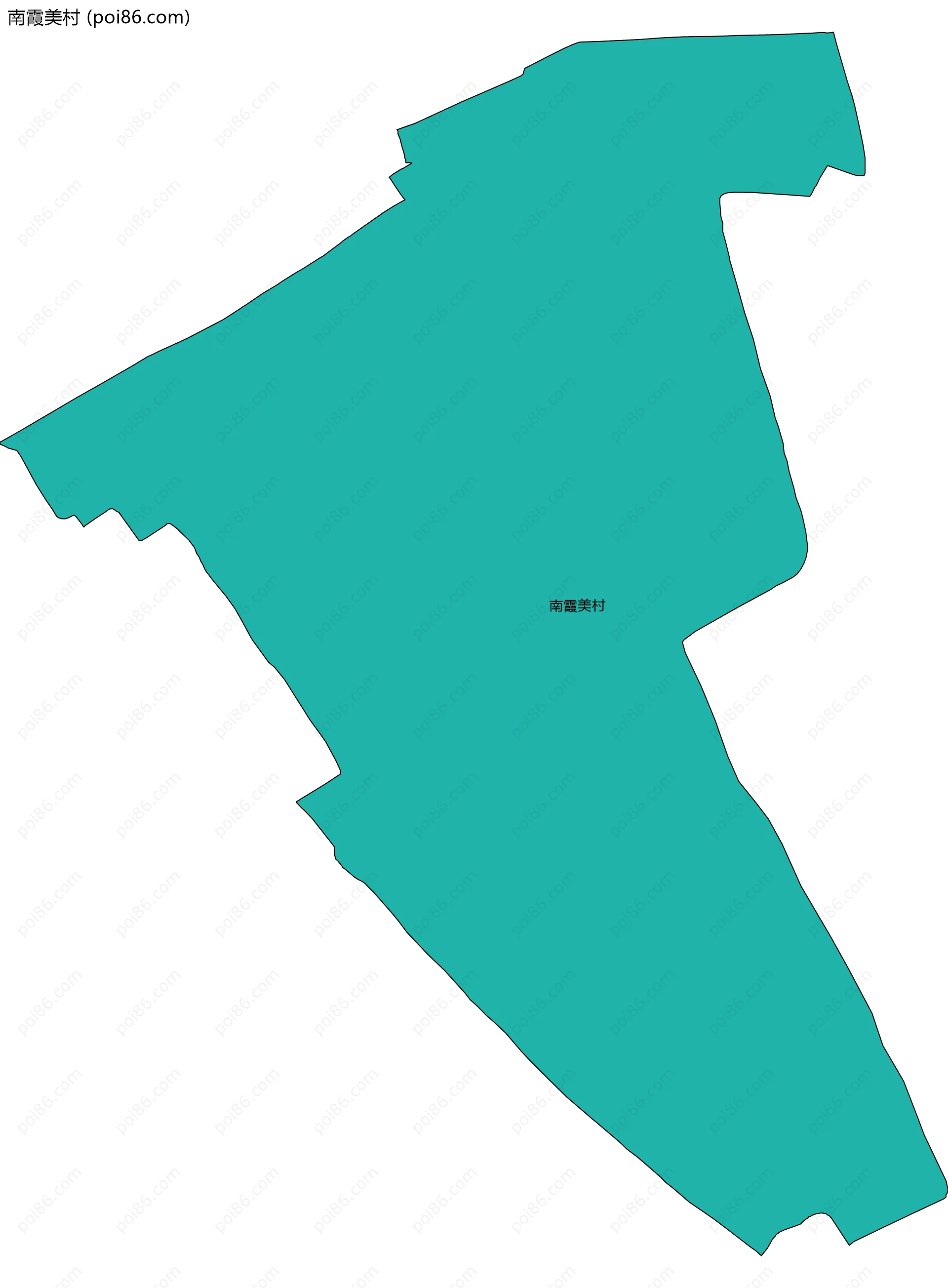 南霞美村边界地图