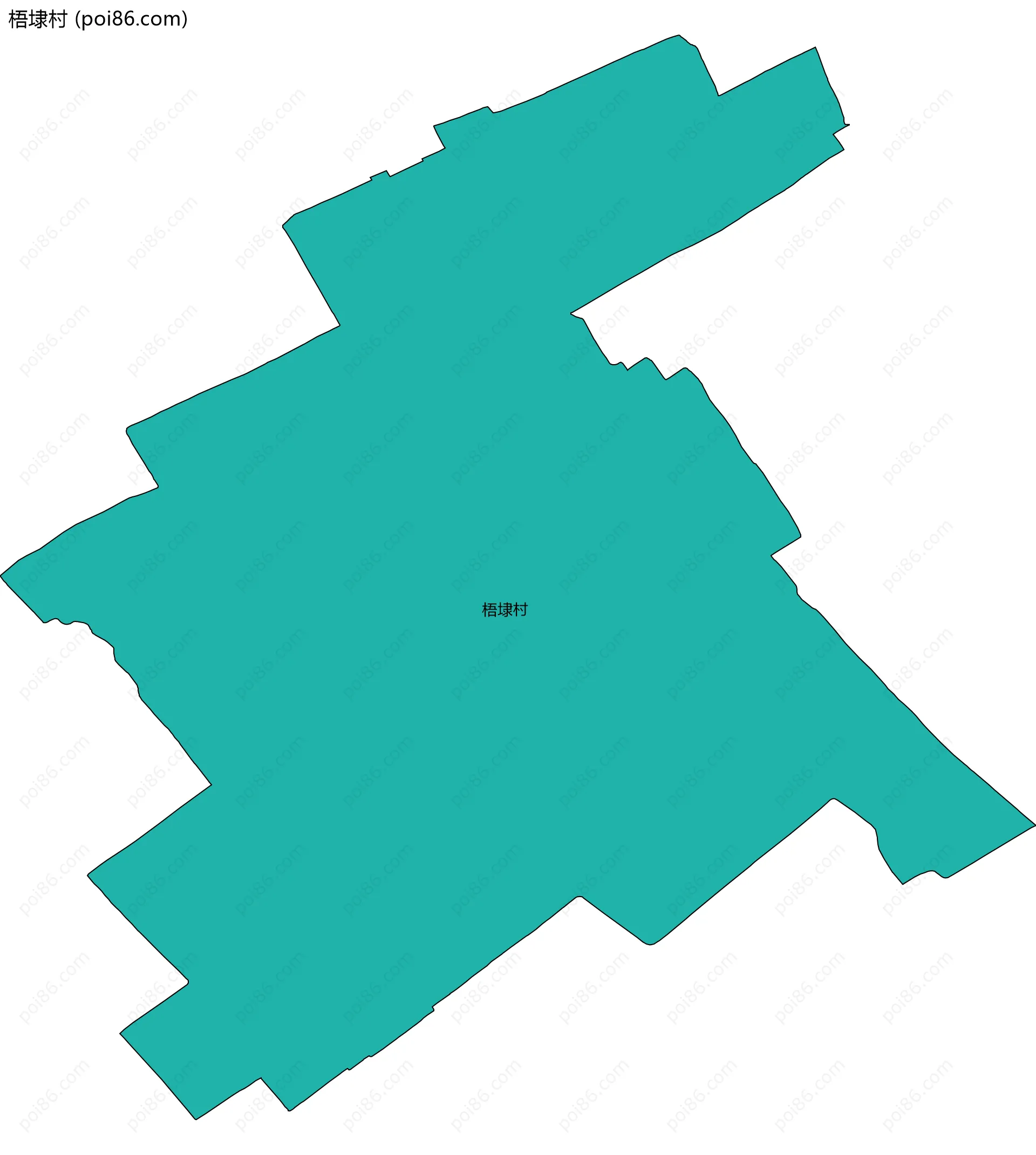 梧埭村边界地图