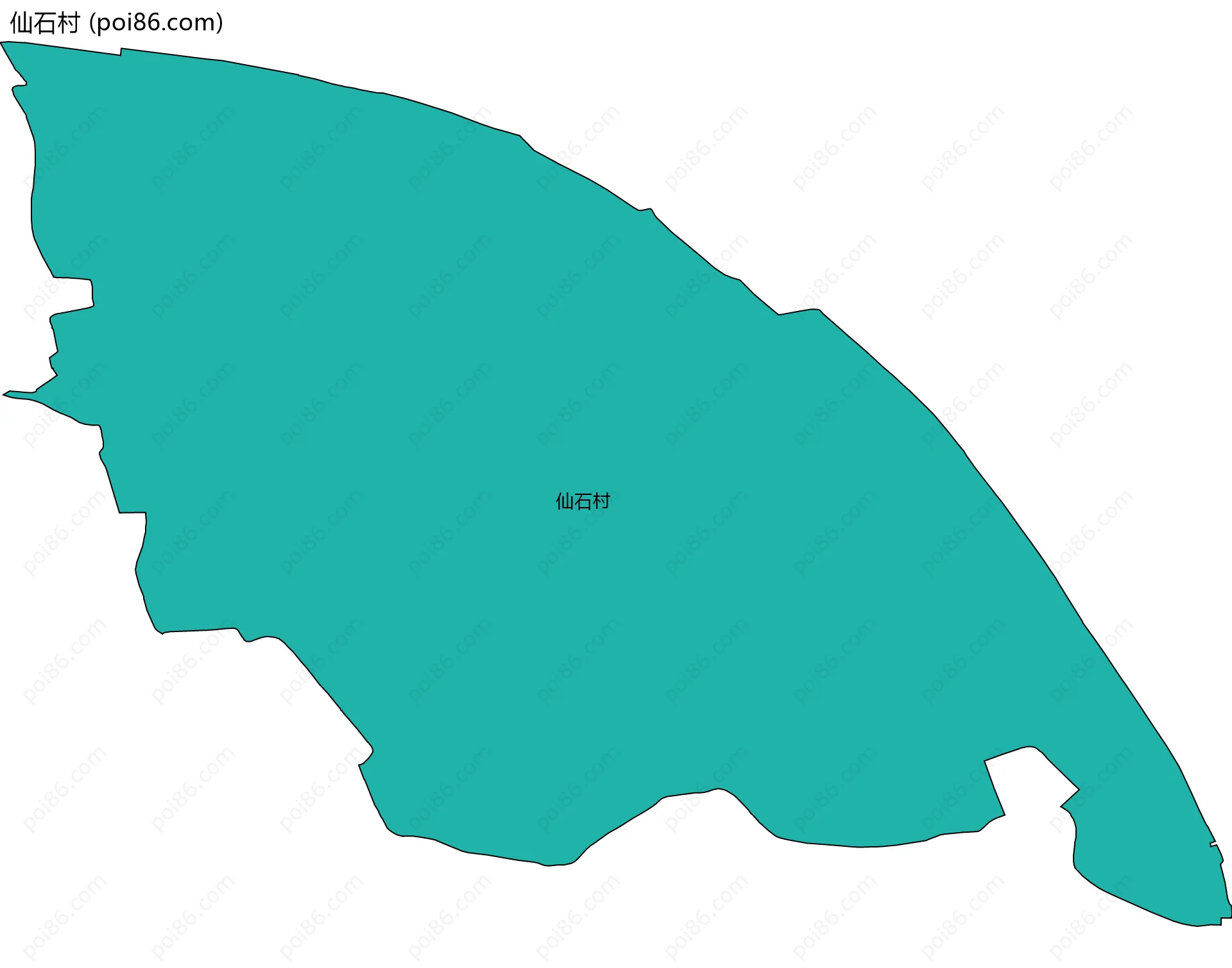 仙石村边界地图