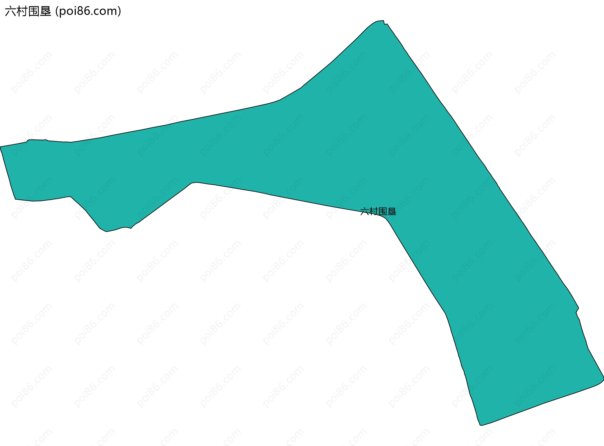 六村围垦边界地图