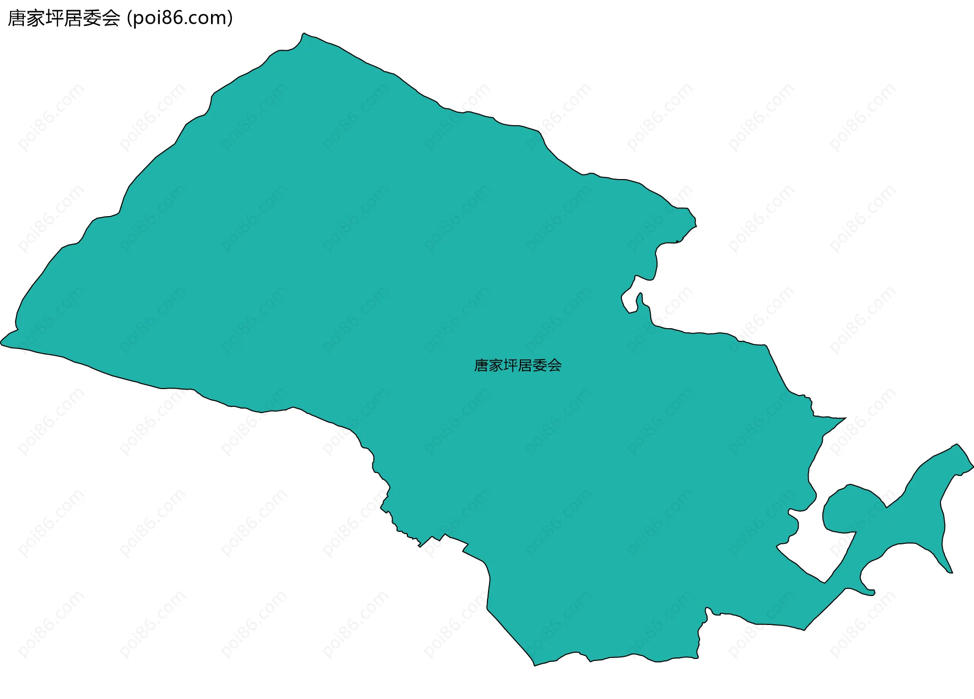 唐家坪居委会边界地图