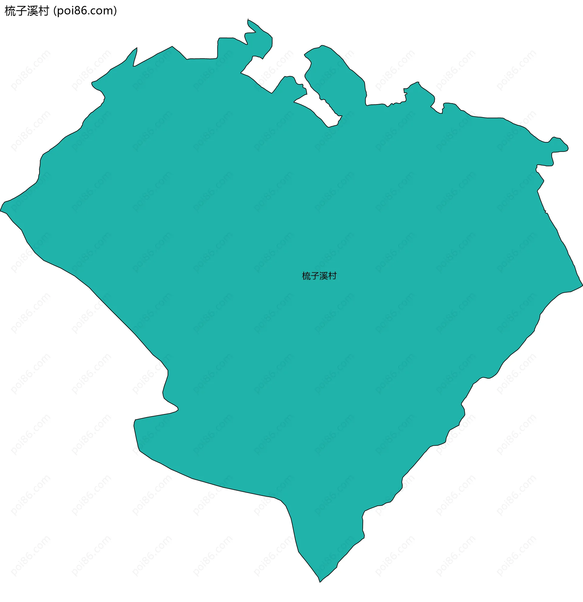 梳子溪村边界地图