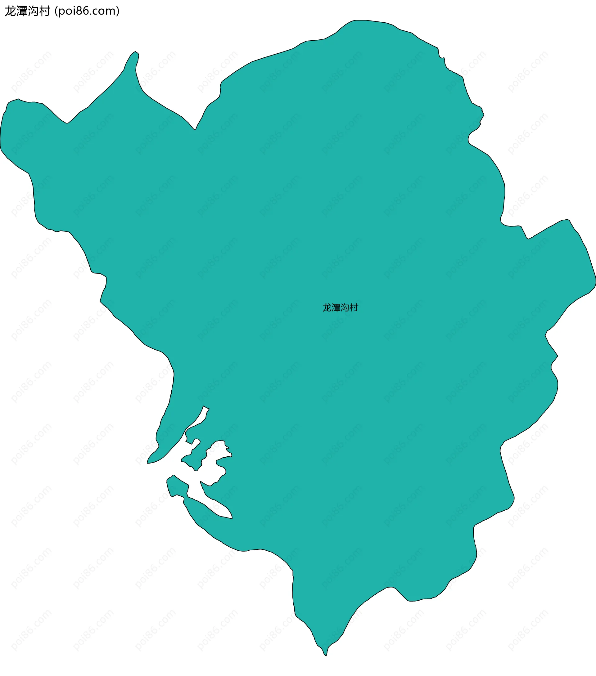 龙潭沟村边界地图