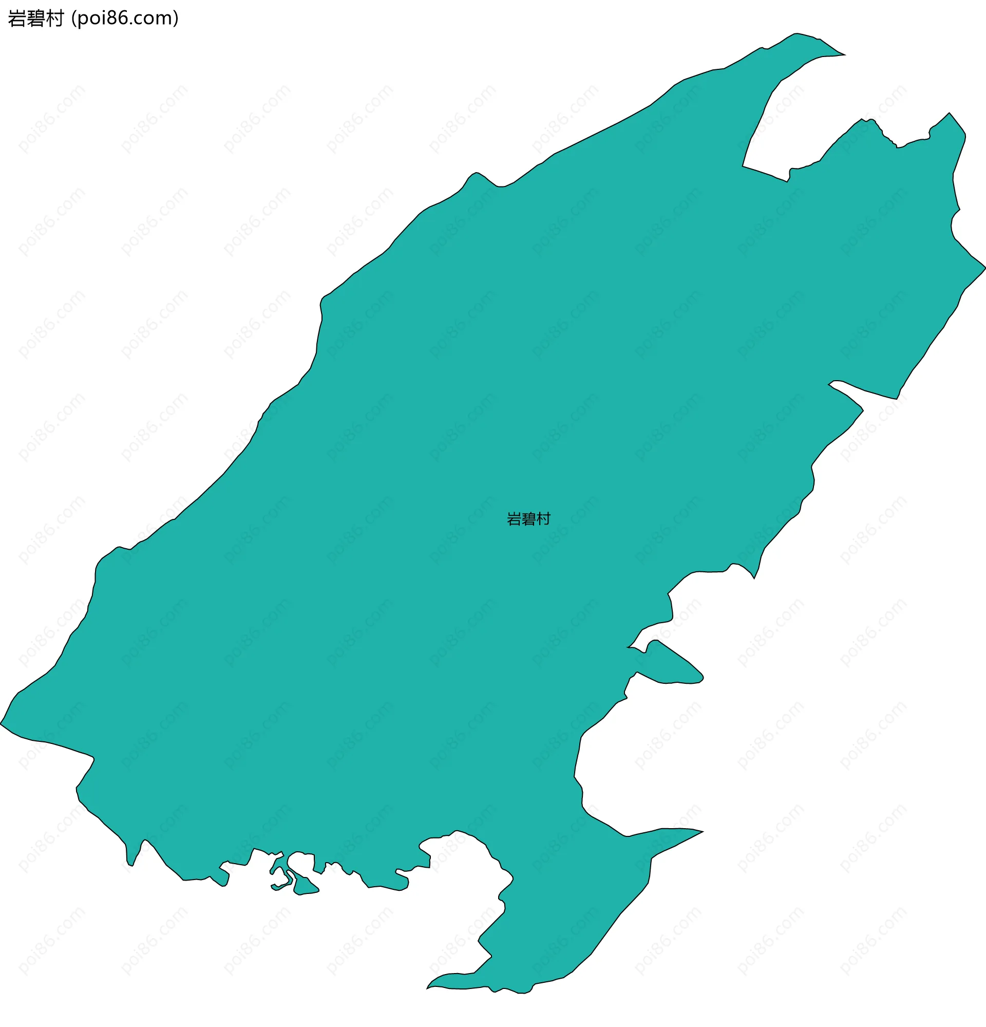 岩碧村边界地图