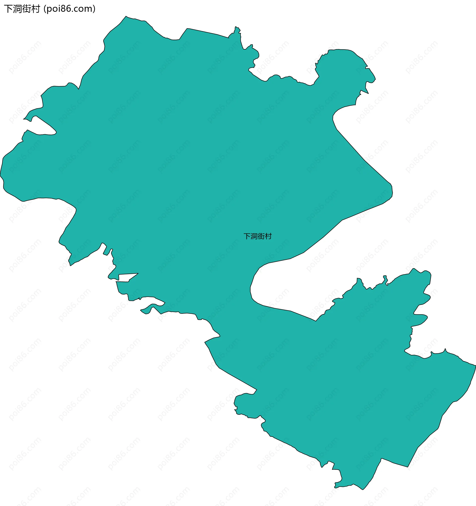 下洞街村边界地图