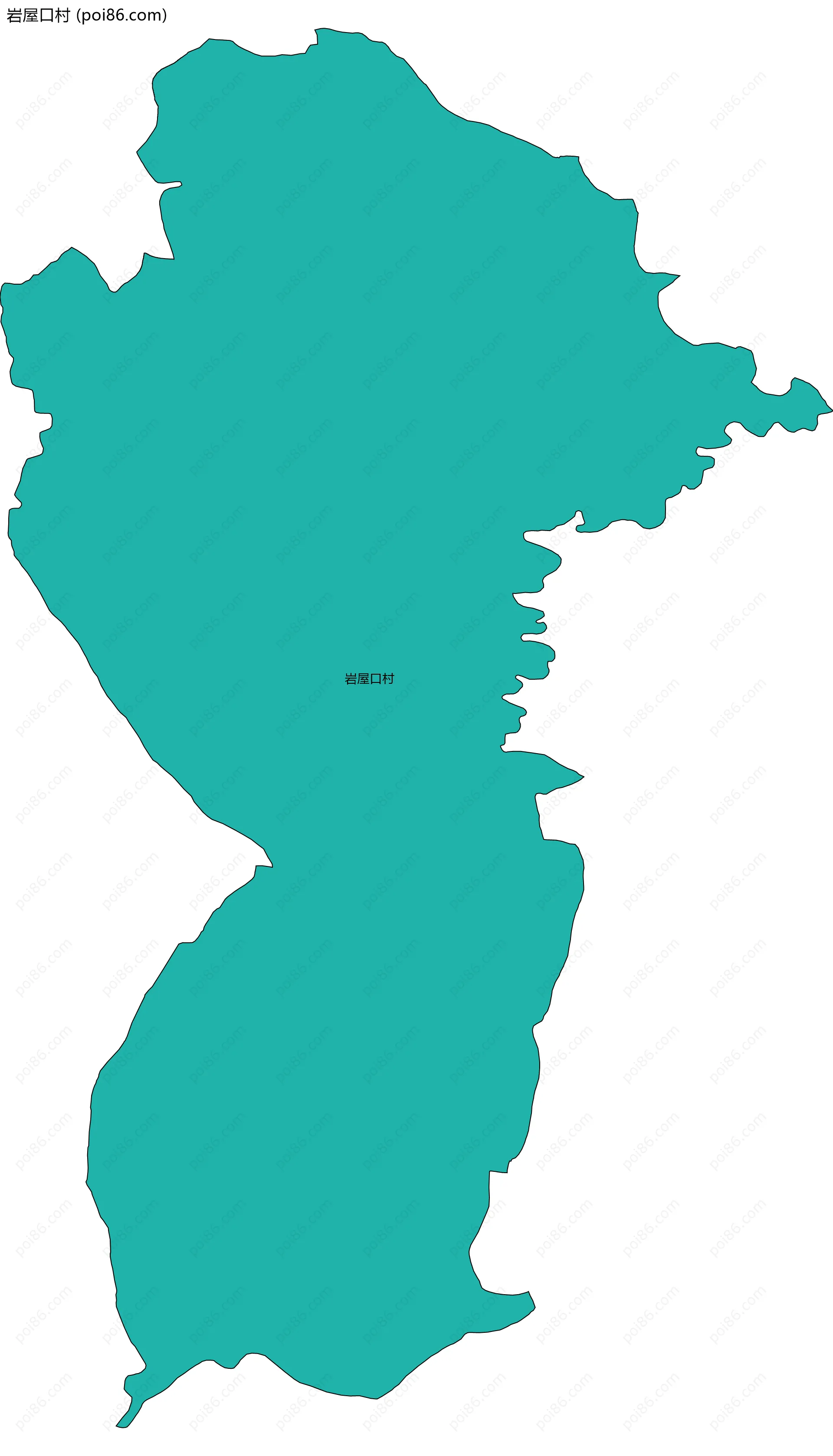 岩屋口村边界地图