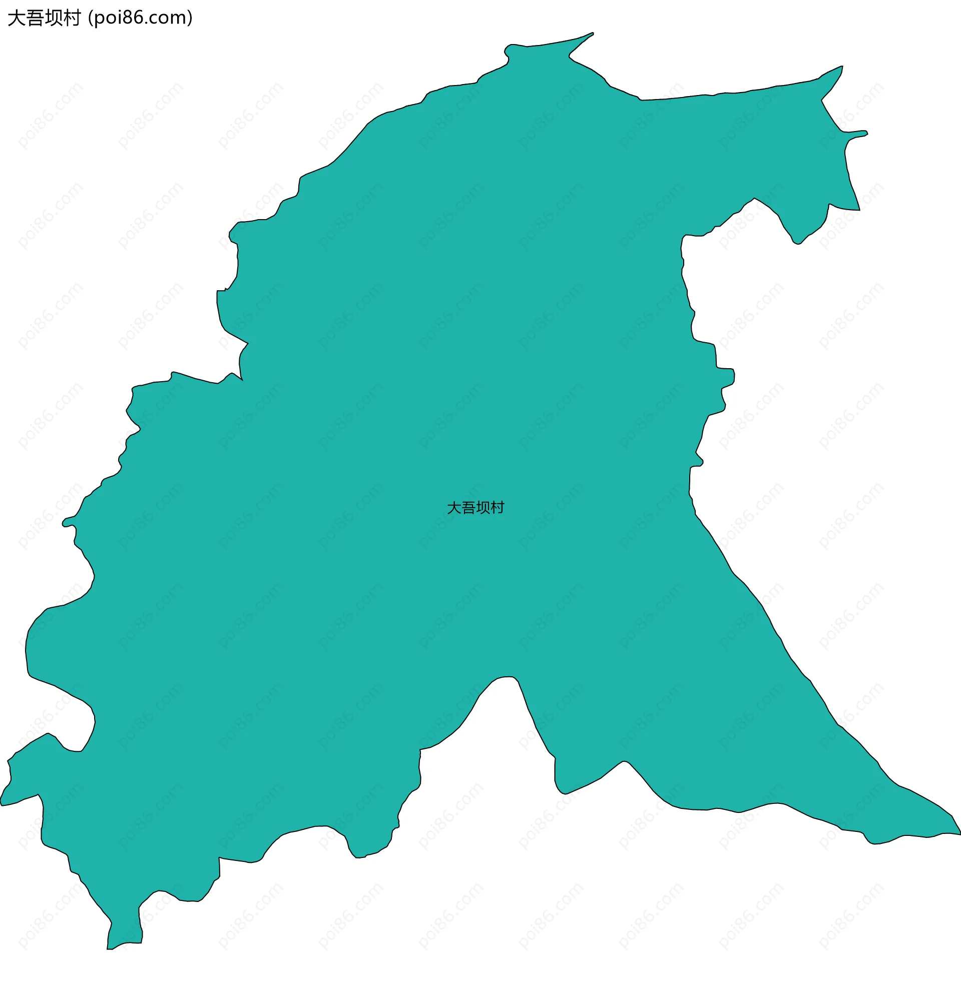 大吾坝村边界地图