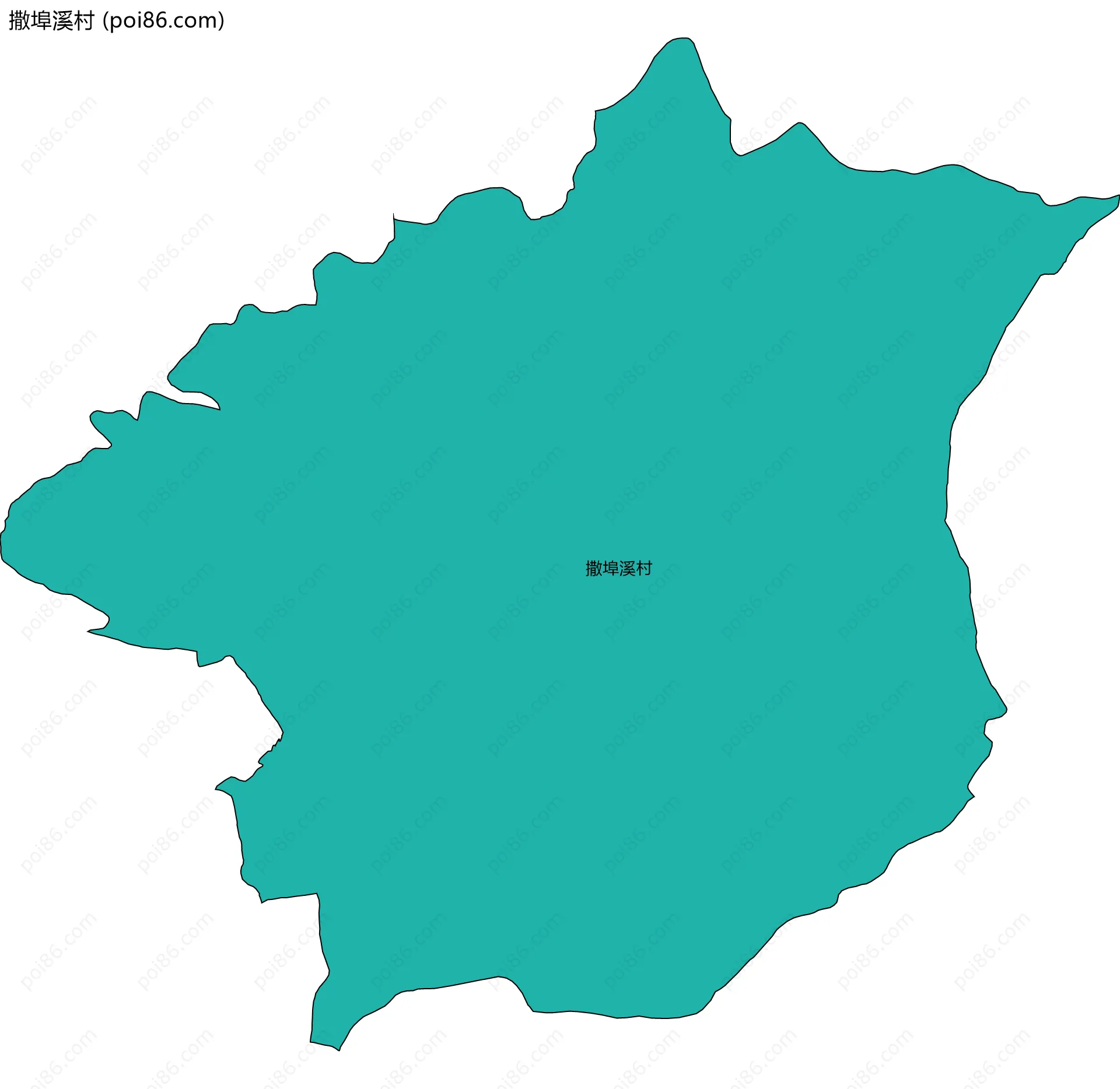 撒埠溪村边界地图