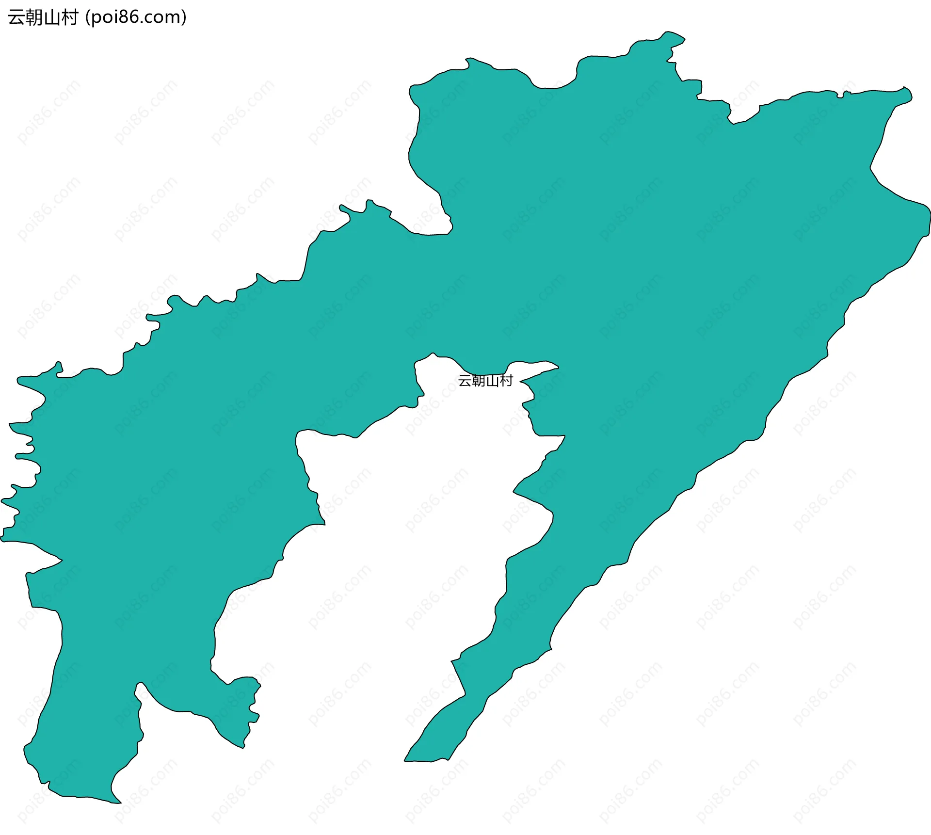 云朝山村边界地图